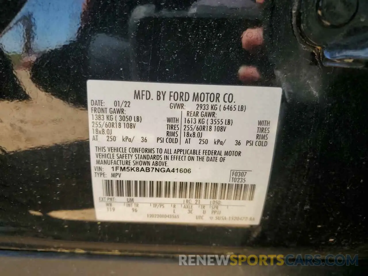 13 Photograph of a damaged car 1FM5K8AB7NGA41606 FORD EXPLORER 2022