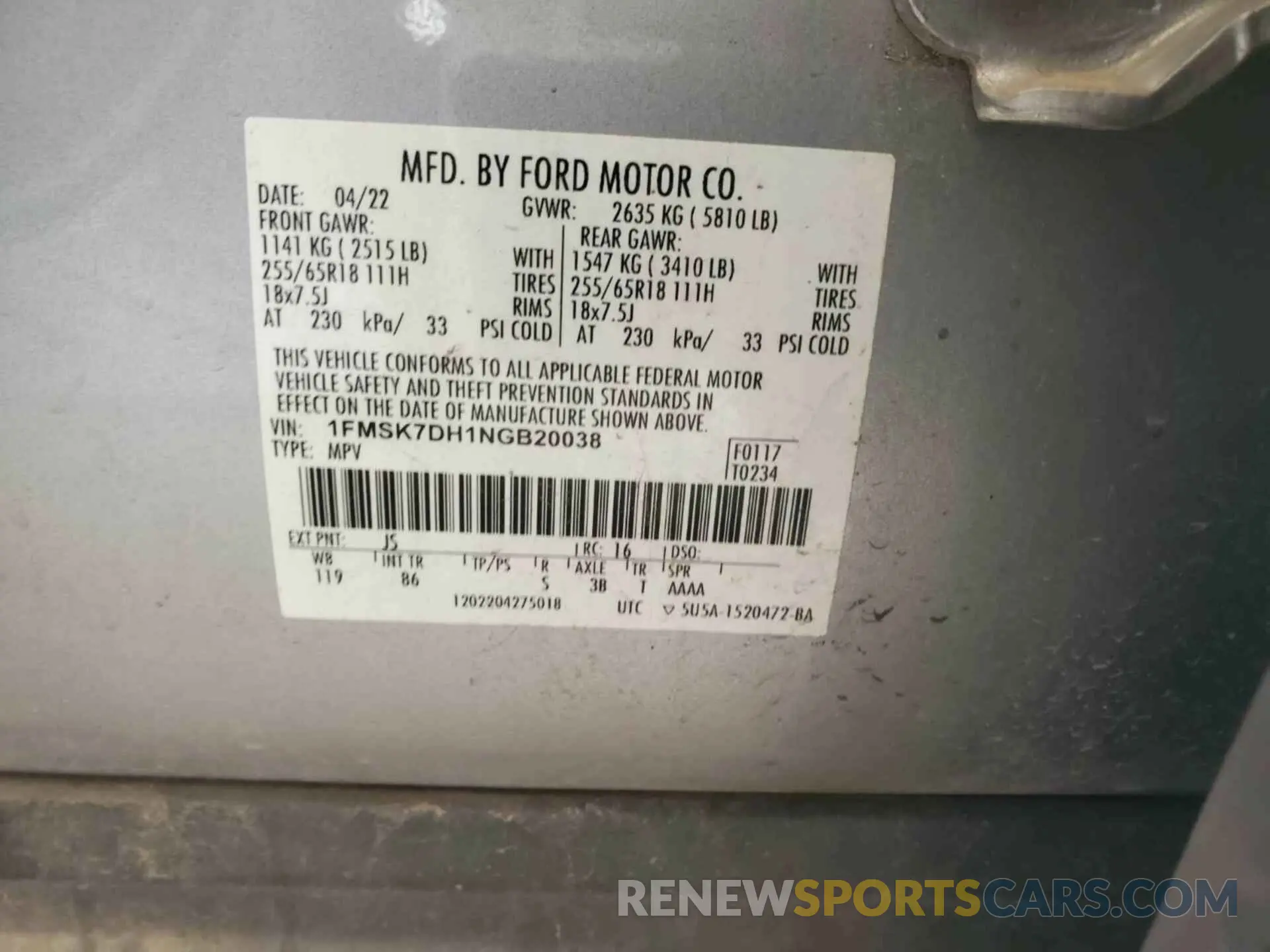 12 Photograph of a damaged car 1FMSK7DH1NGB20038 FORD EXPLORER 2022