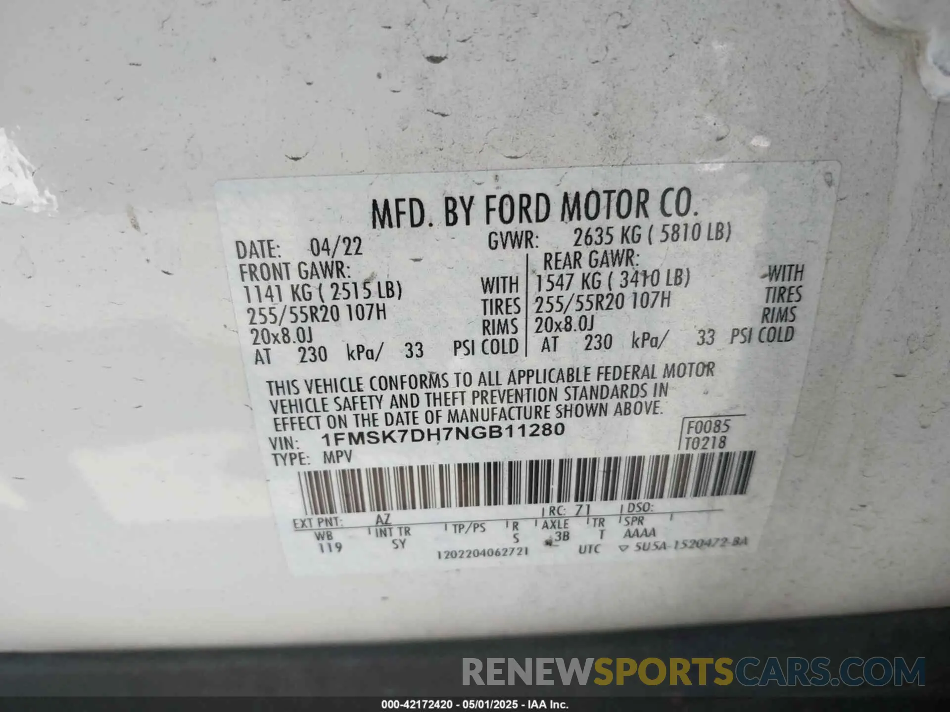 9 Photograph of a damaged car 1FMSK7DH7NGB11280 FORD EXPLORER 2022