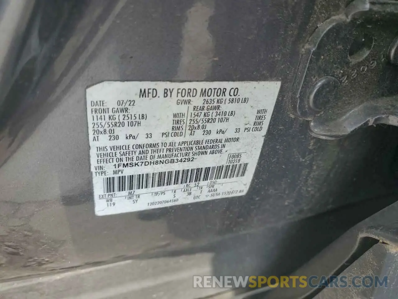15 Photograph of a damaged car 1FMSK7DH8NGB34292 FORD EXPLORER 2022