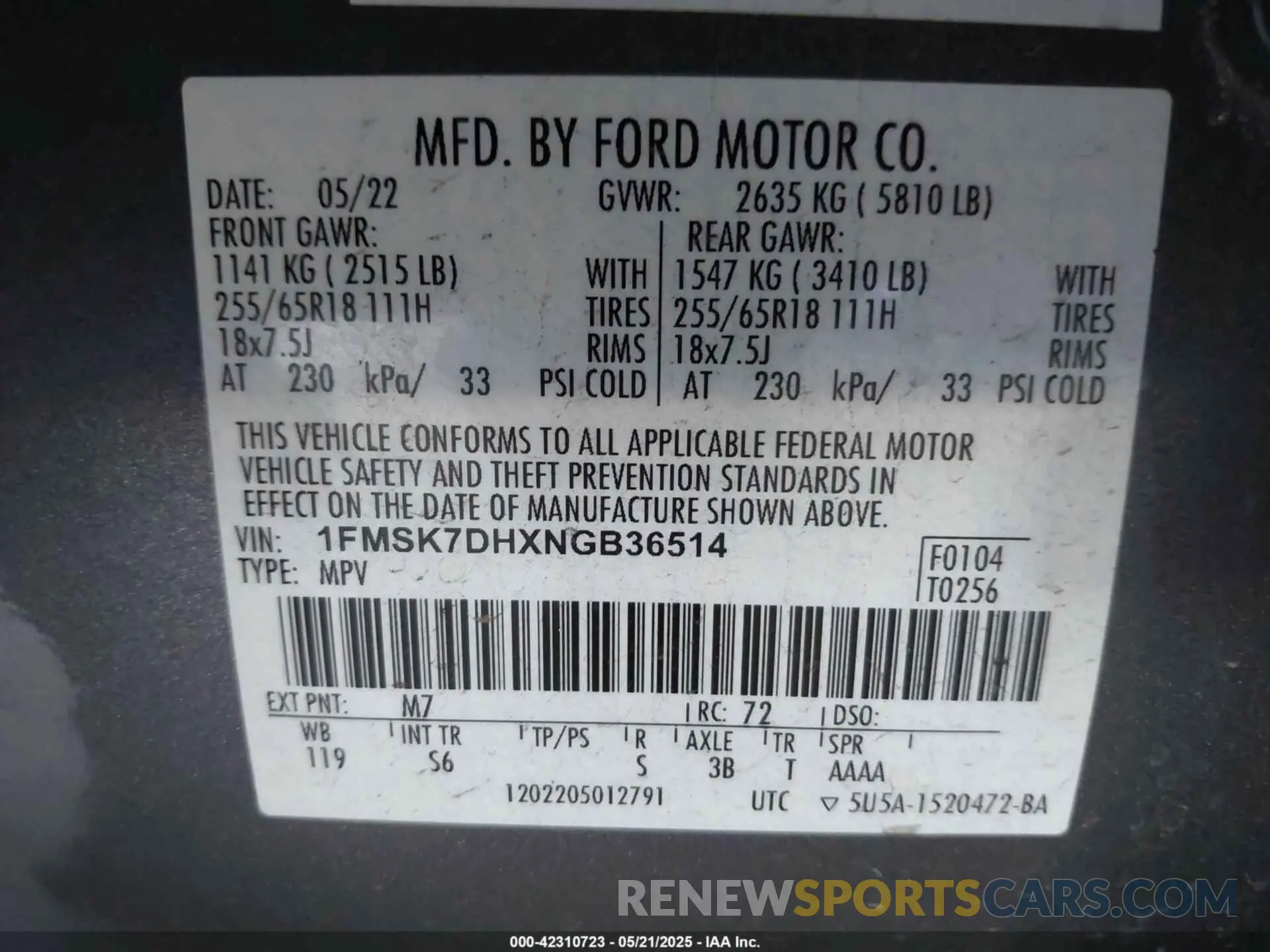 9 Photograph of a damaged car 1FMSK7DHXNGB36514 FORD EXPLORER 2022