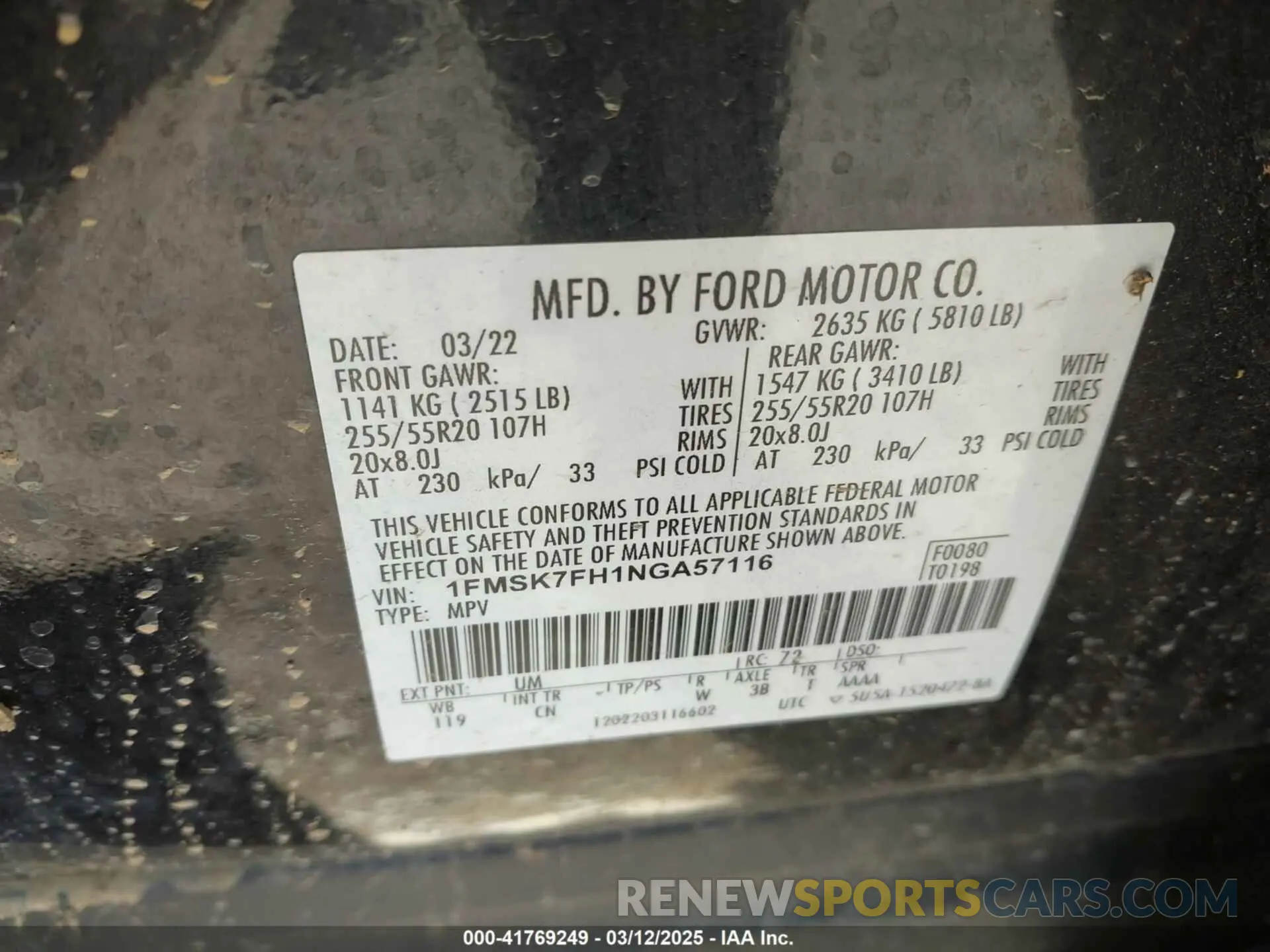 9 Photograph of a damaged car 1FMSK7FH1NGA57116 FORD EXPLORER 2022