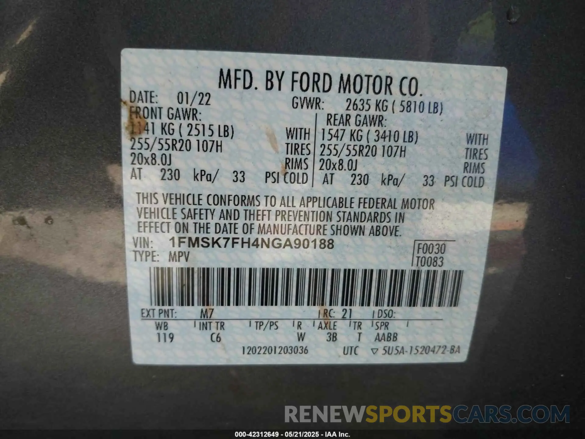9 Photograph of a damaged car 1FMSK7FH4NGA90188 FORD EXPLORER 2022
