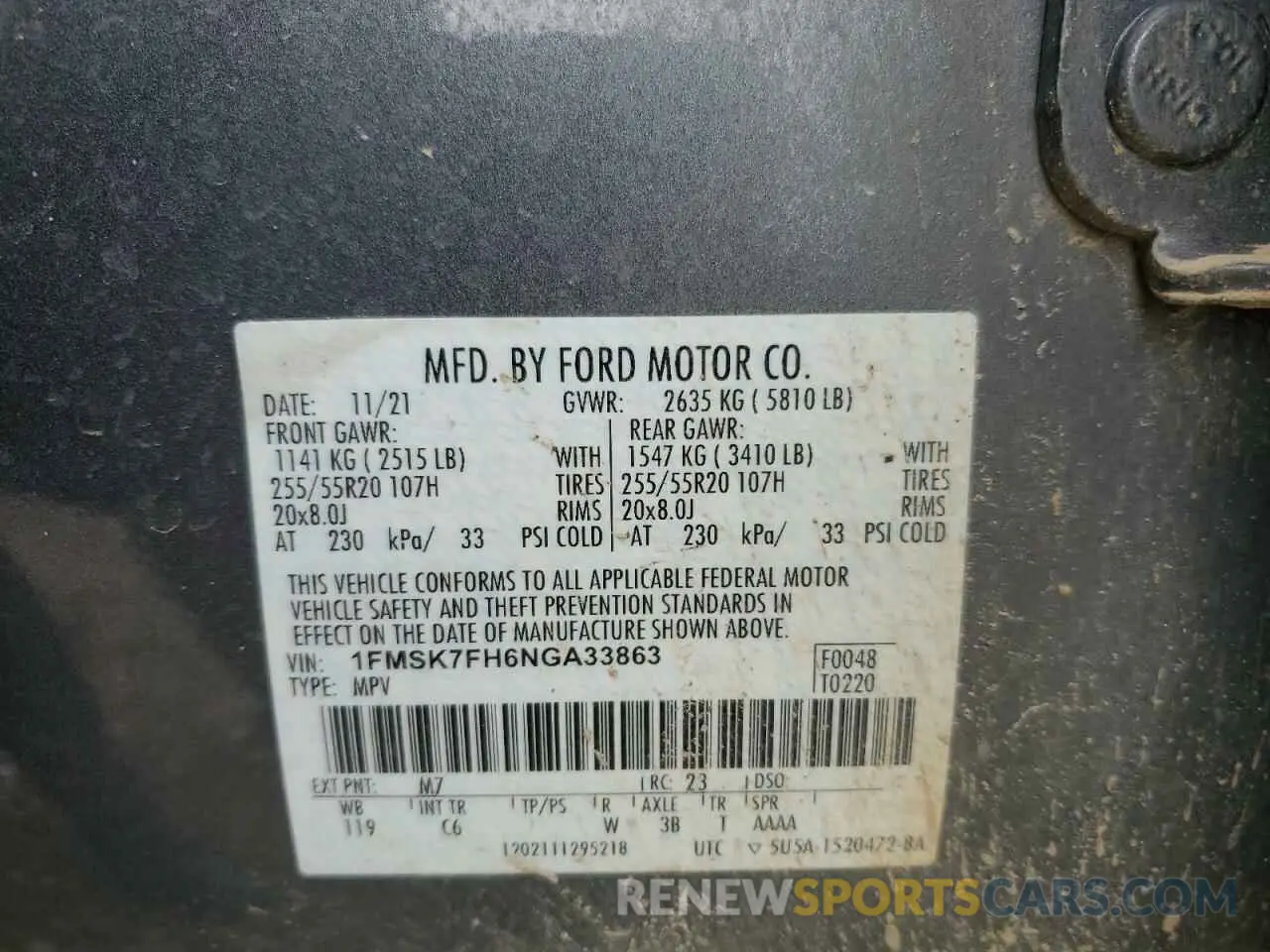 15 Photograph of a damaged car 1FMSK7FH6NGA33863 FORD EXPLORER 2022