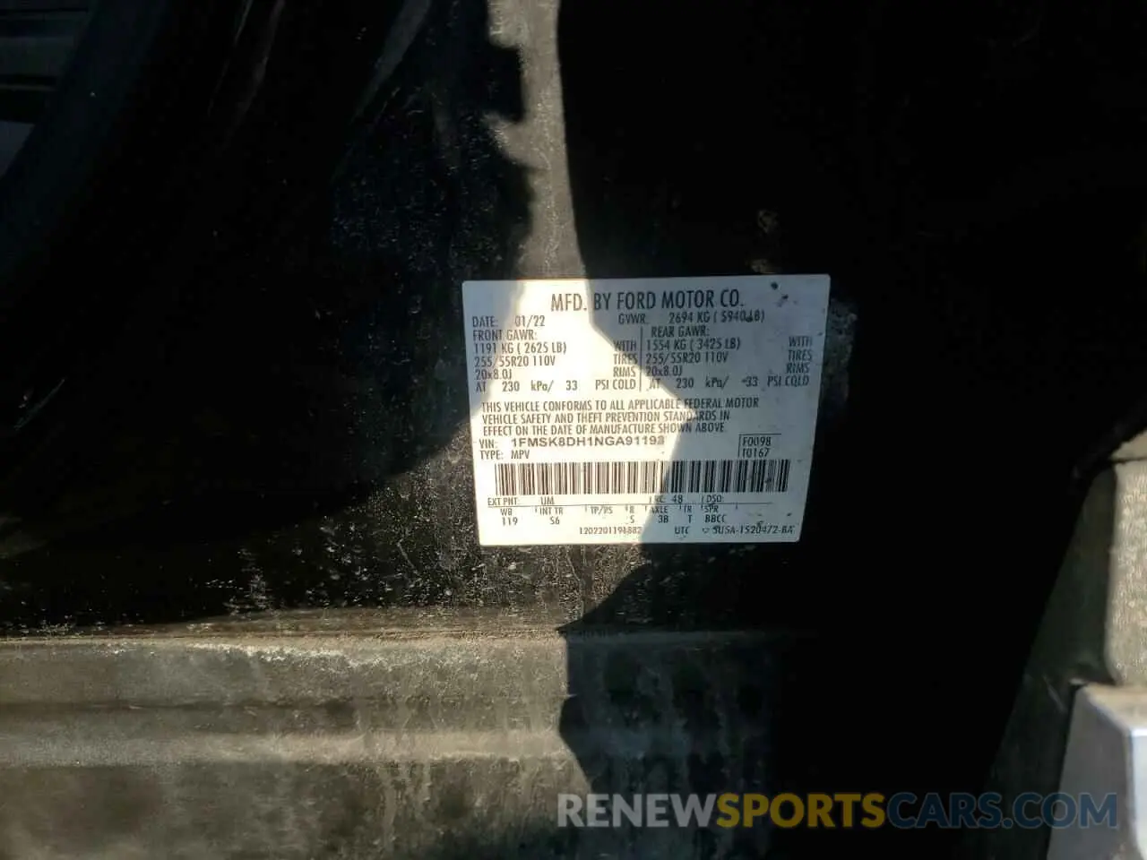 15 Photograph of a damaged car 1FMSK8DH1NGA91193 FORD EXPLORER 2022