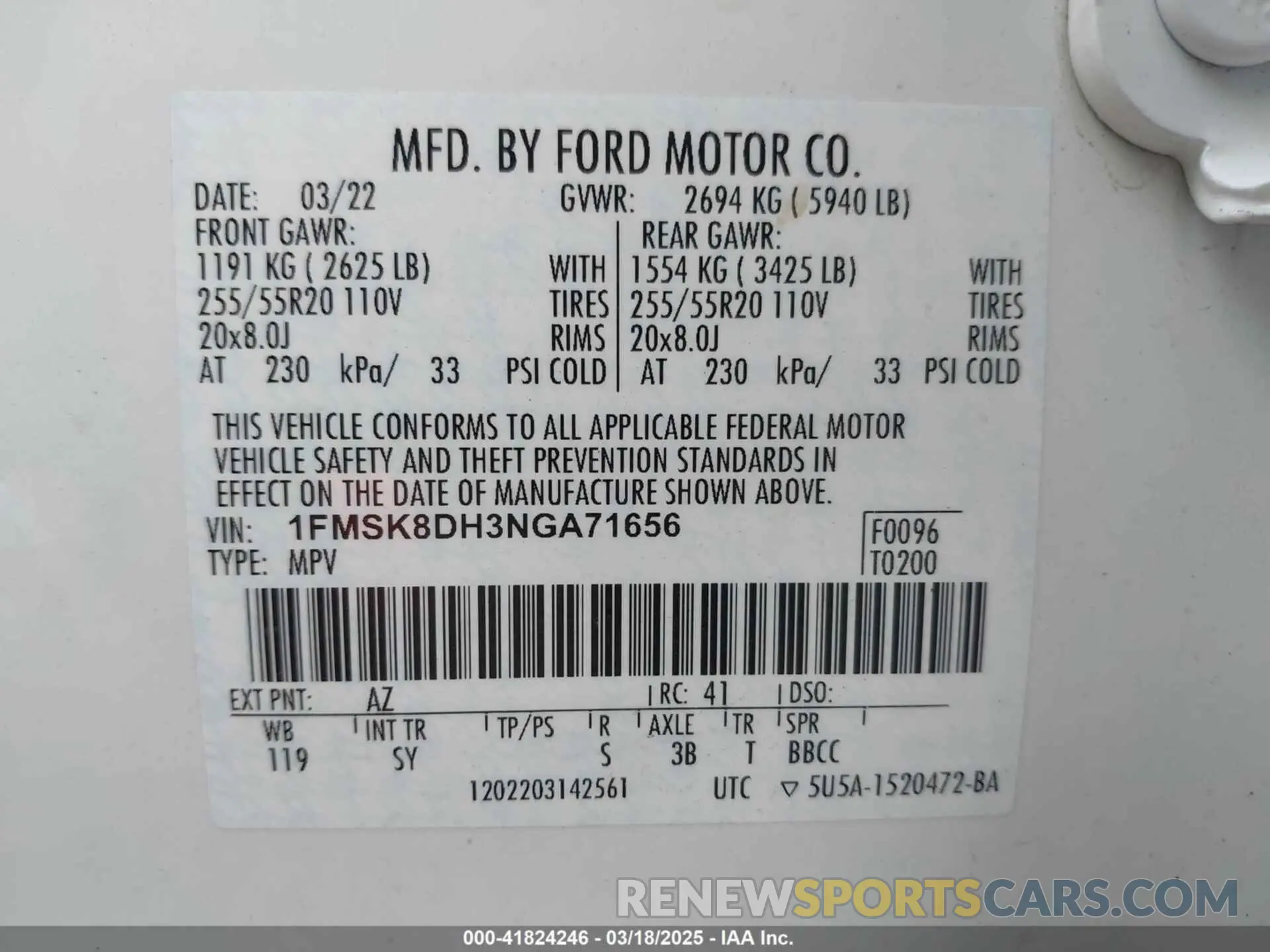 9 Photograph of a damaged car 1FMSK8DH3NGA71656 FORD EXPLORER 2022