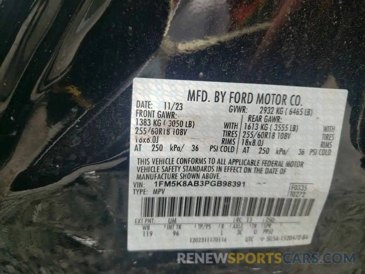 13 Photograph of a damaged car 1FM5K8AB3PGB98391 FORD EXPLORER 2023