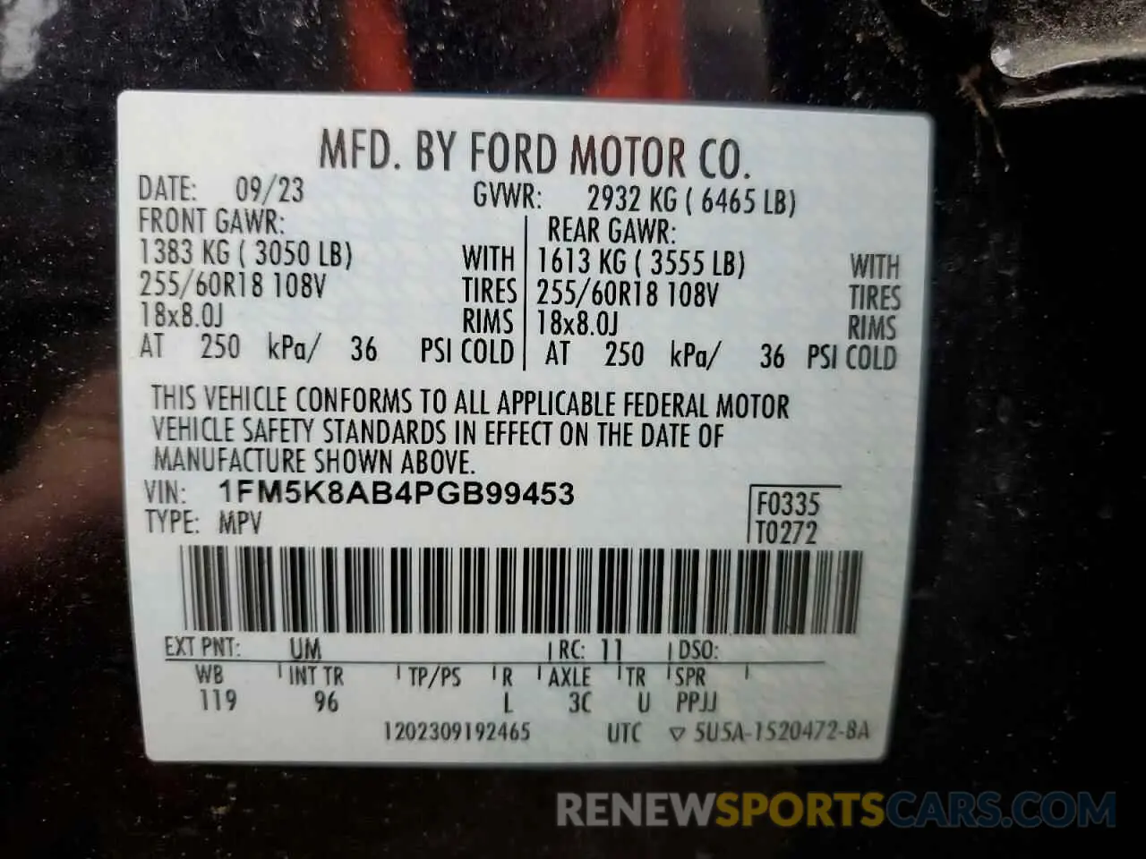 13 Photograph of a damaged car 1FM5K8AB4PGB99453 FORD EXPLORER 2023