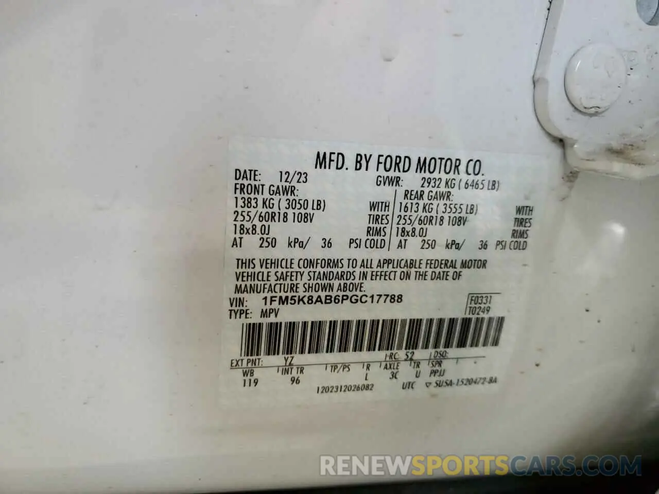 13 Photograph of a damaged car 1FM5K8AB6PGC17788 FORD EXPLORER 2023