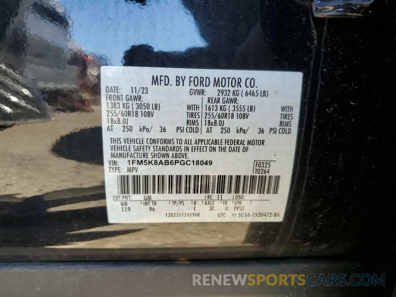 13 Photograph of a damaged car 1FM5K8AB6PGC18049 FORD EXPLORER 2023