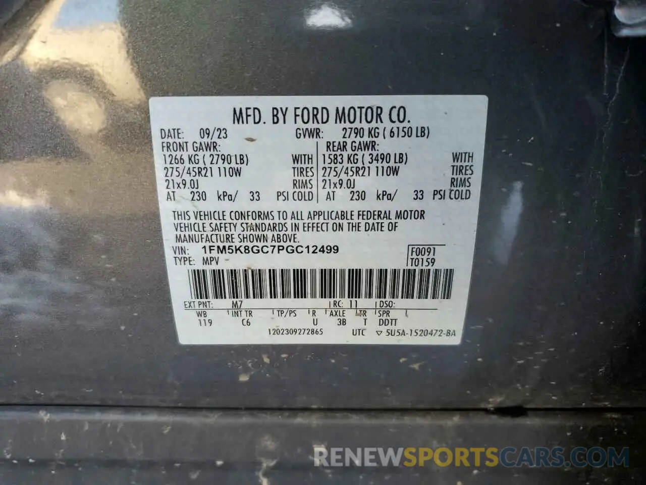 14 Photograph of a damaged car 1FM5K8GC7PGC12499 FORD EXPLORER 2023