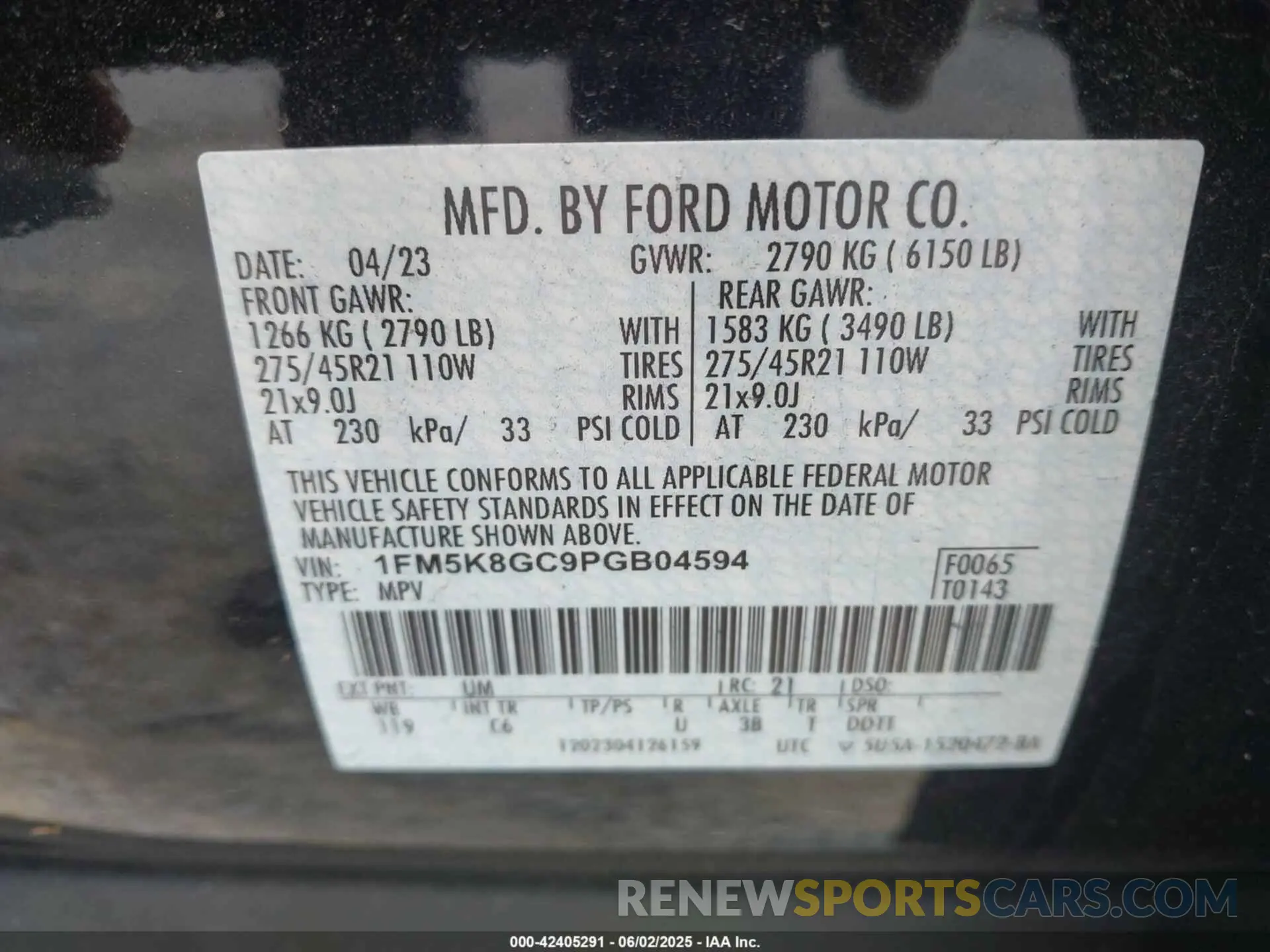 9 Photograph of a damaged car 1FM5K8GC9PGB04594 FORD EXPLORER 2023