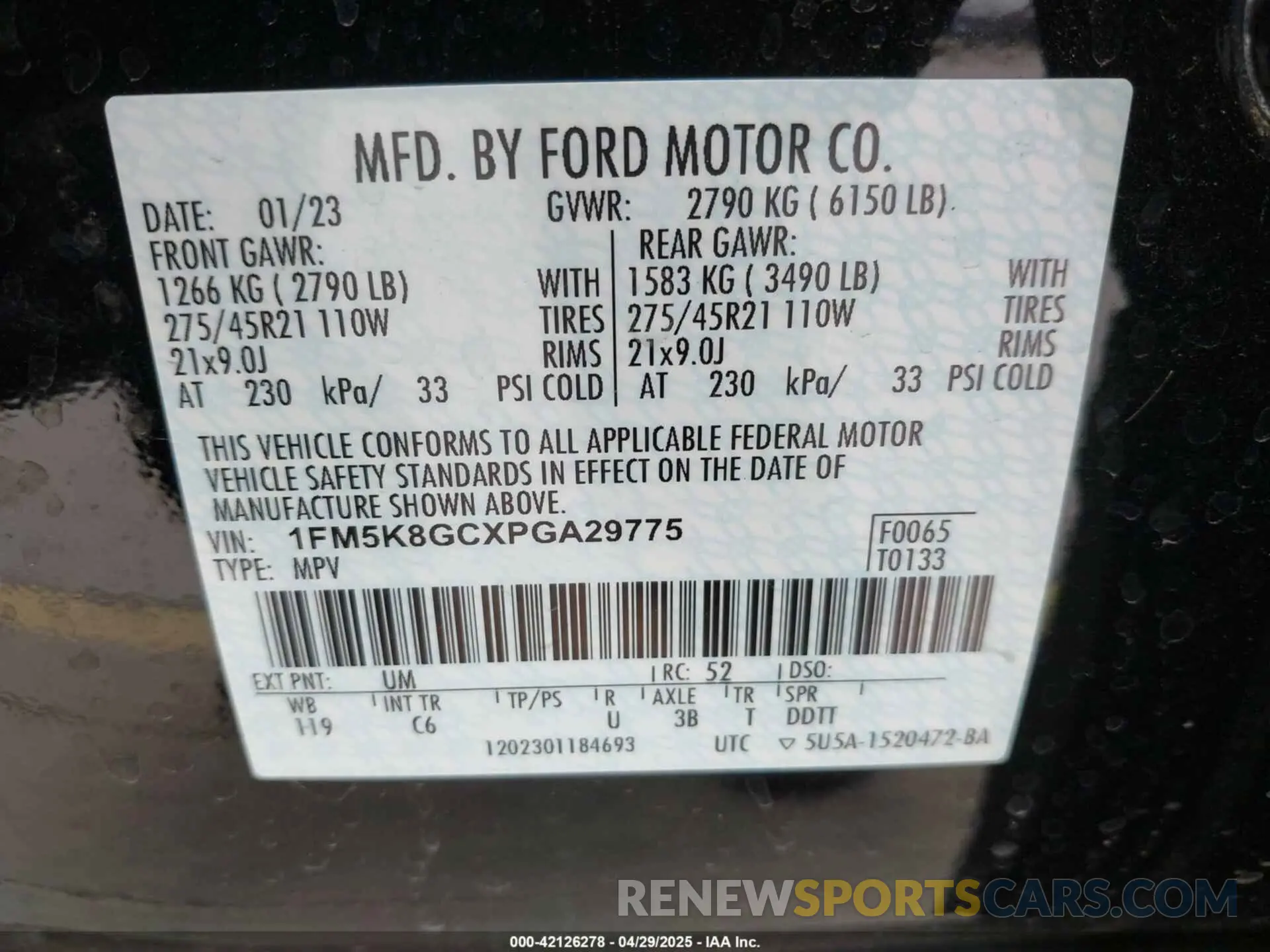 9 Photograph of a damaged car 1FM5K8GCXPGA29775 FORD EXPLORER 2023