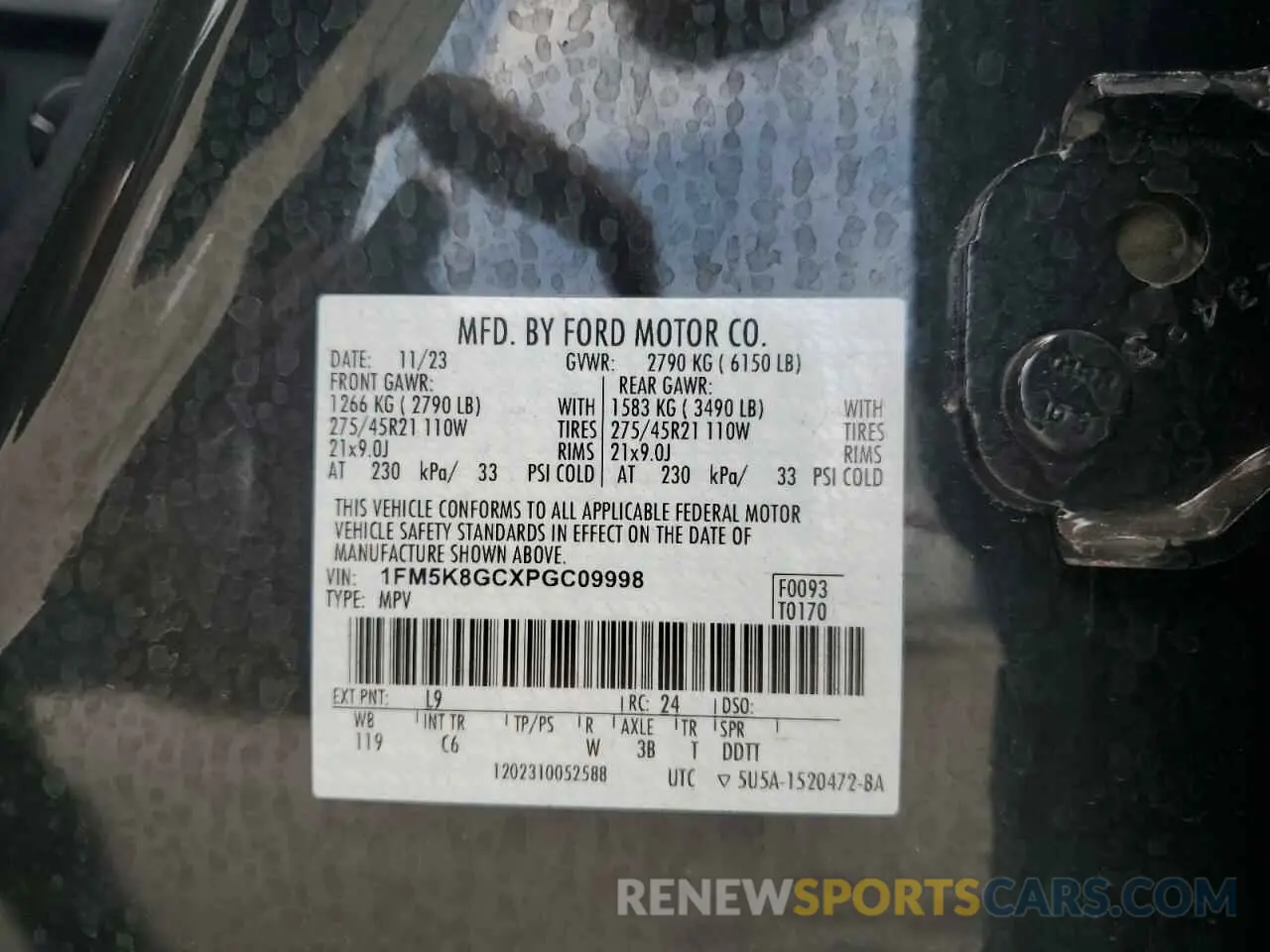 13 Photograph of a damaged car 1FM5K8GCXPGC09998 FORD EXPLORER 2023