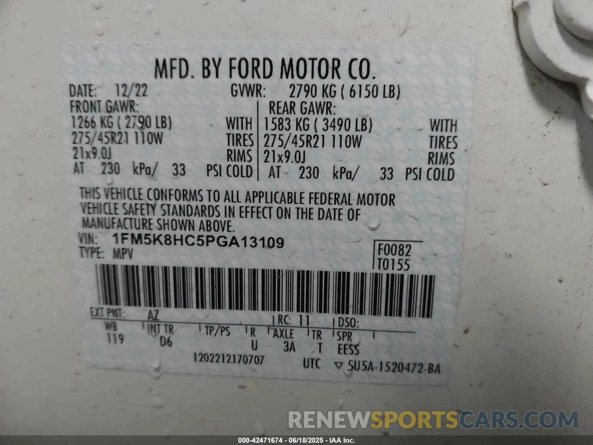 9 Photograph of a damaged car 1FM5K8HC5PGA13109 FORD EXPLORER 2023