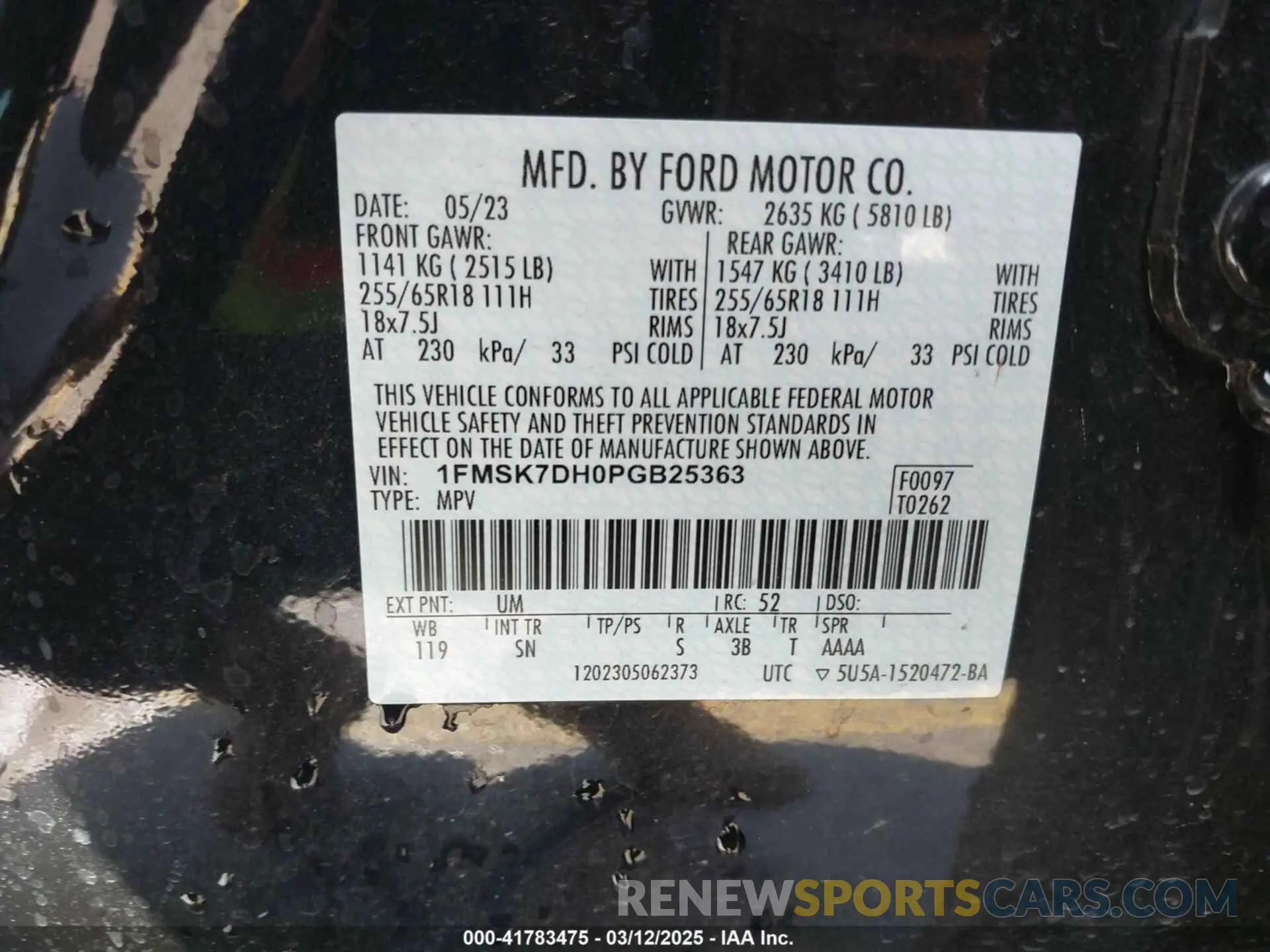 9 Photograph of a damaged car 1FMSK7DH0PGB25363 FORD EXPLORER 2023