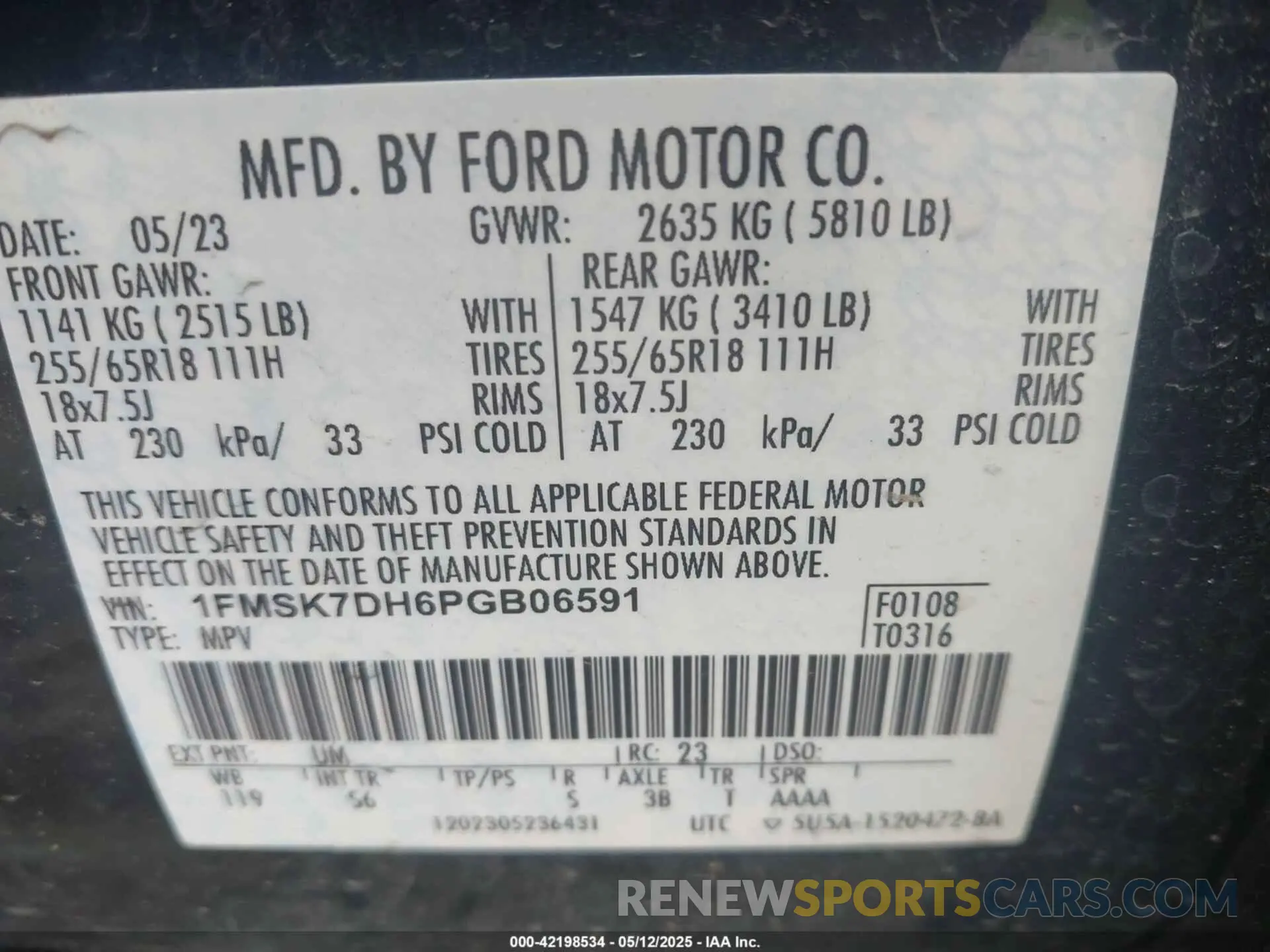 9 Photograph of a damaged car 1FMSK7DH6PGB06591 FORD EXPLORER 2023
