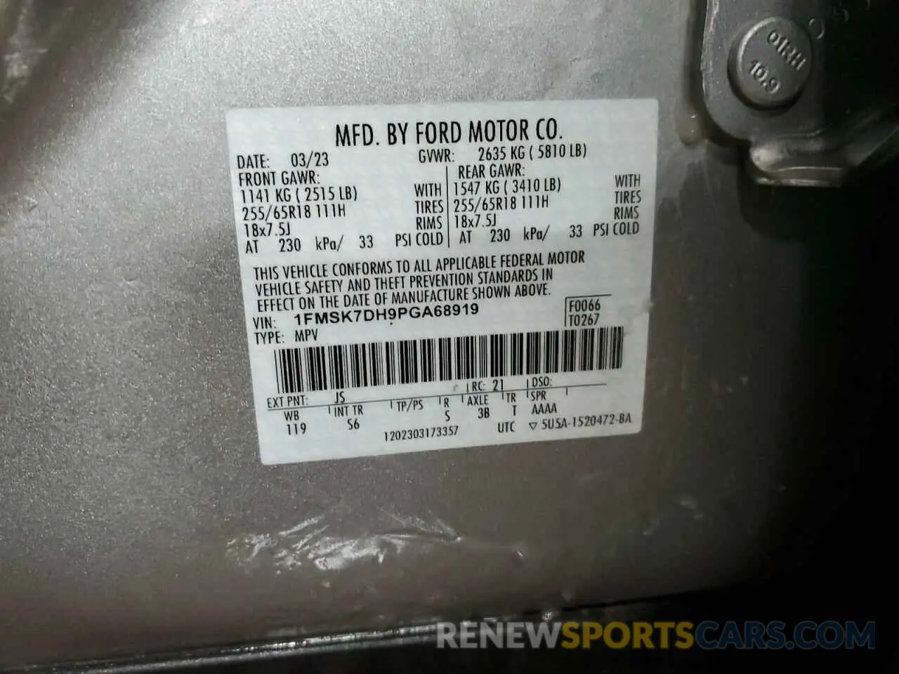12 Photograph of a damaged car 1FMSK7DH9PGA68919 FORD EXPLORER 2023