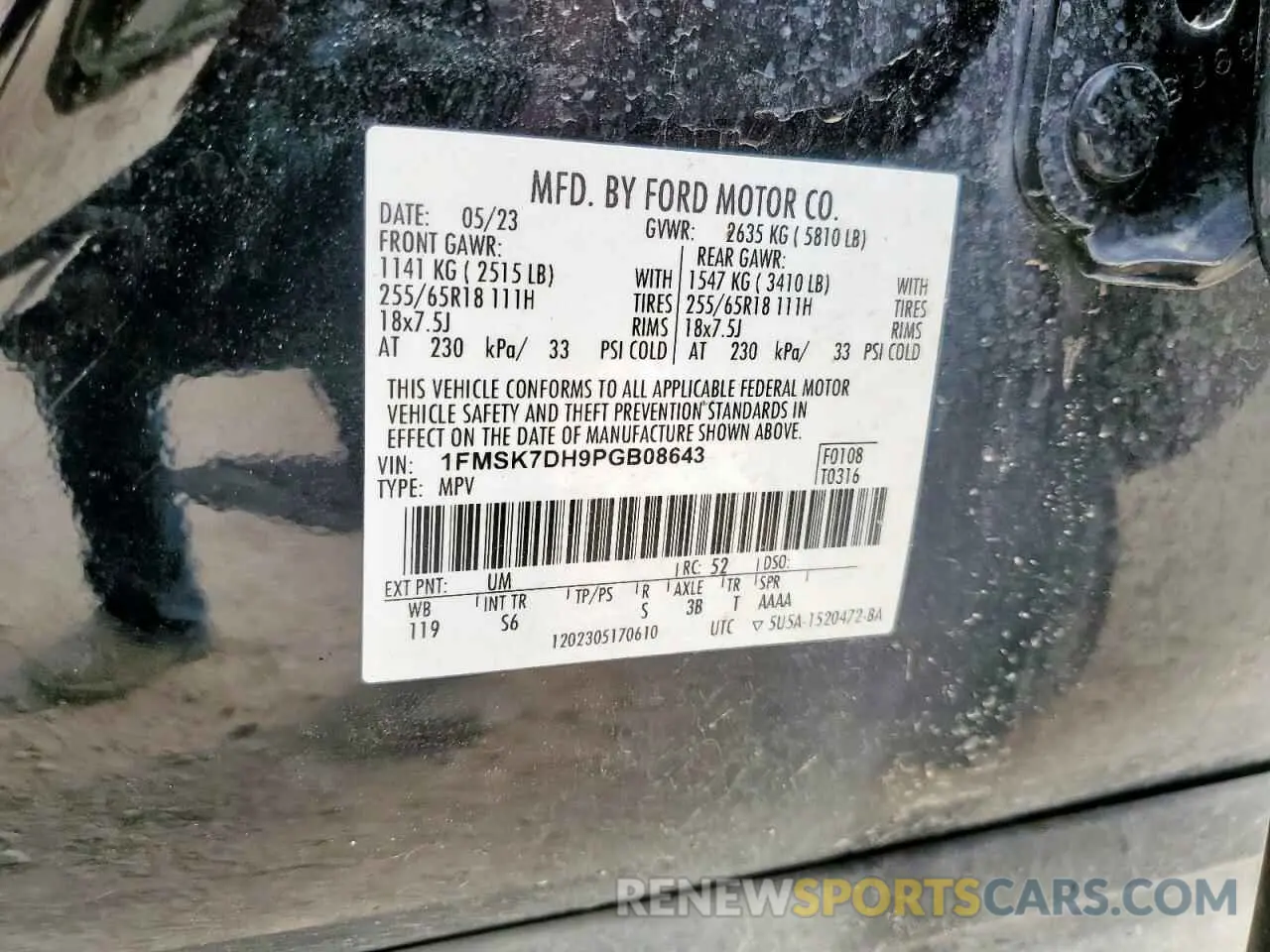 13 Photograph of a damaged car 1FMSK7DH9PGB08643 FORD EXPLORER 2023