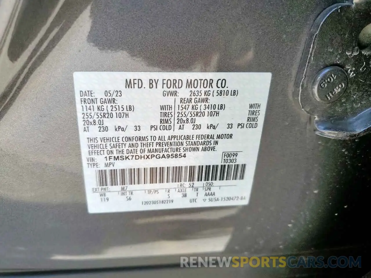 12 Photograph of a damaged car 1FMSK7DHXPGA95854 FORD EXPLORER 2023