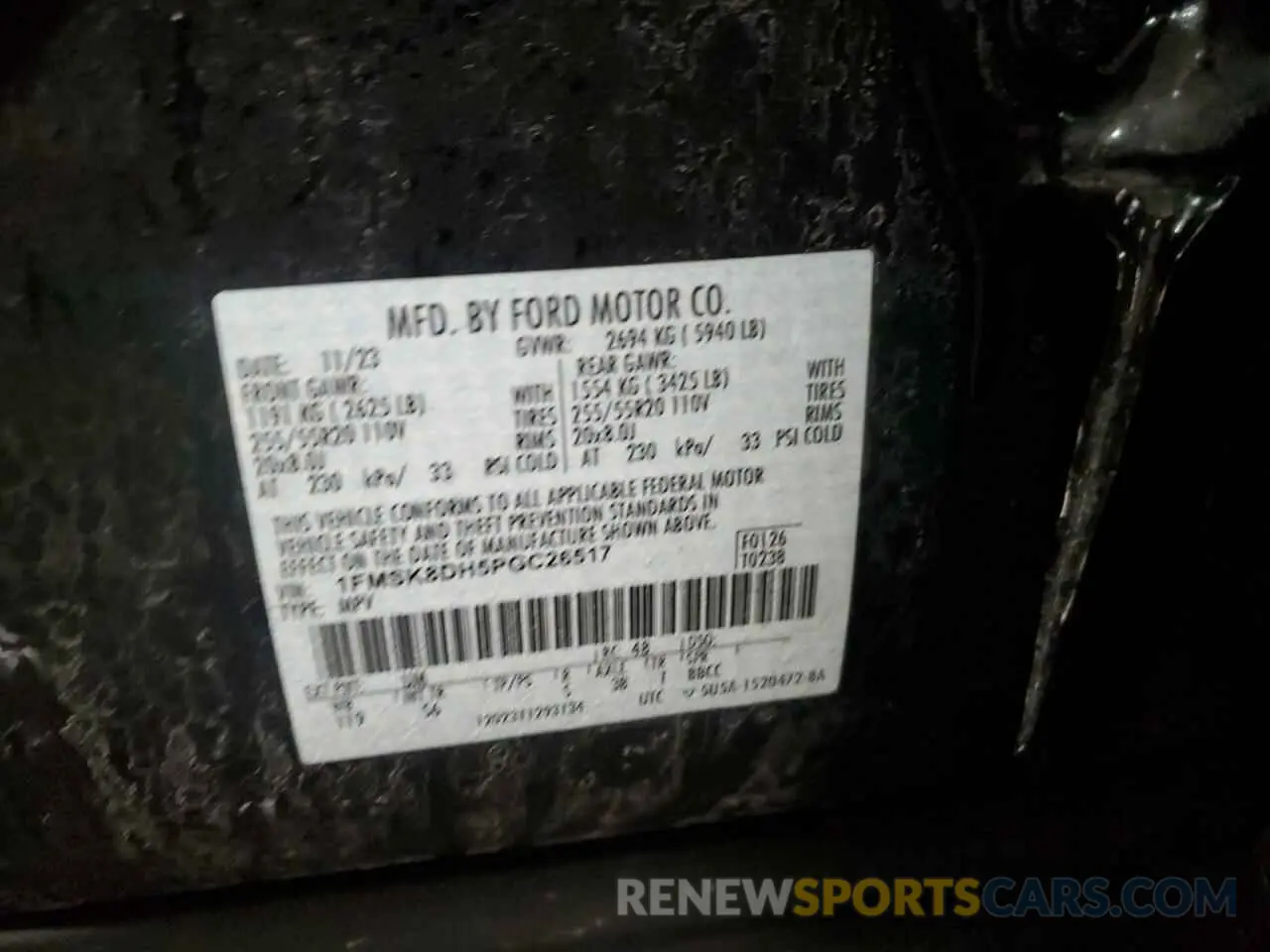 14 Photograph of a damaged car 1FMSK8DH5PGC26517 FORD EXPLORER 2023