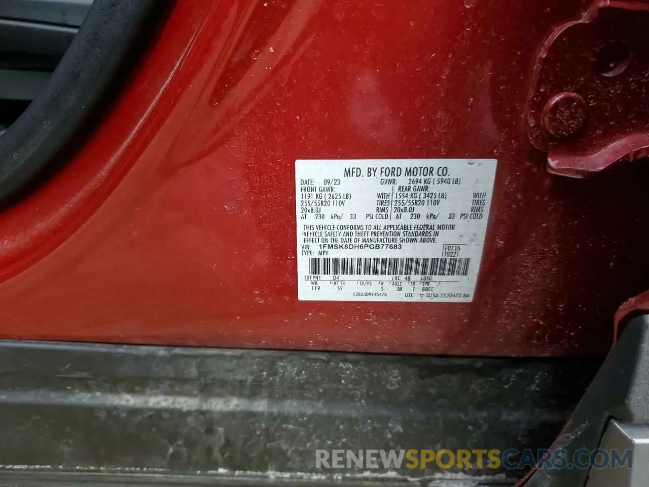 15 Photograph of a damaged car 1FMSK8DH6PGB77683 FORD EXPLORER 2023