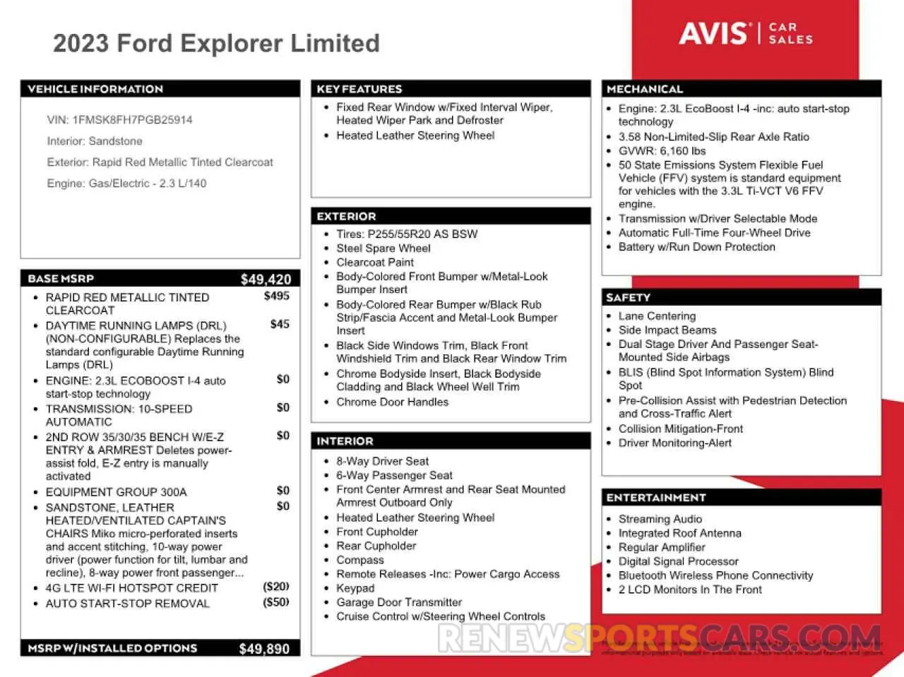 13 Photograph of a damaged car 1FMSK8FH7PGB25914 FORD EXPLORER 2023