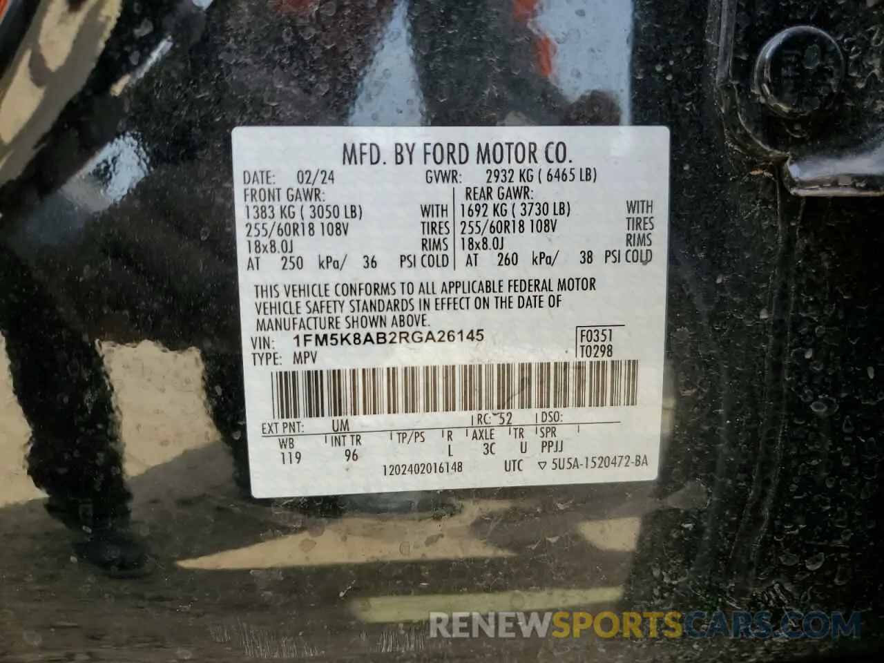 14 Photograph of a damaged car 1FM5K8AB2RGA26145 FORD EXPLORER 2024