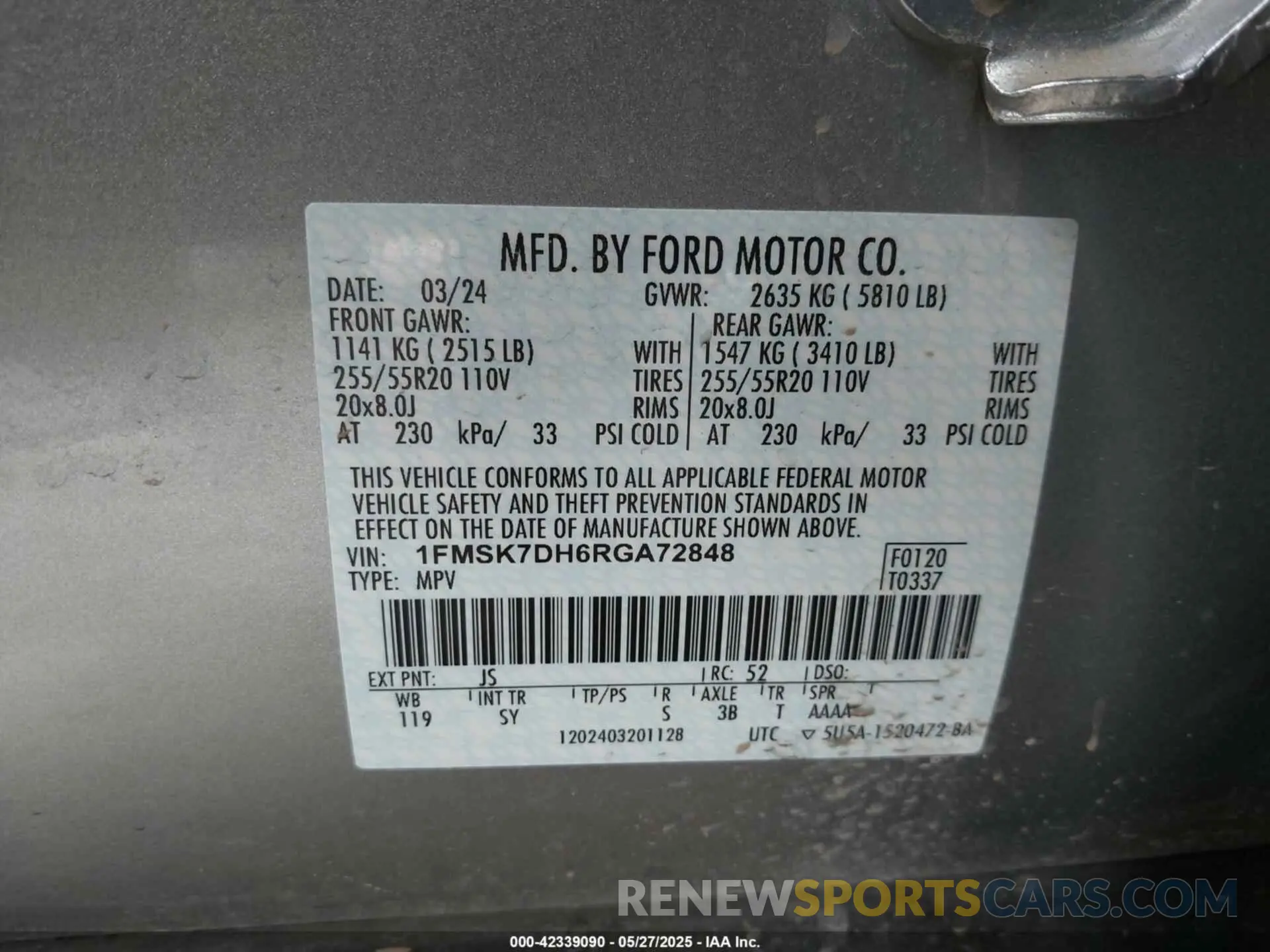 9 Photograph of a damaged car 1FMSK7DH6RGA72848 FORD EXPLORER 2024