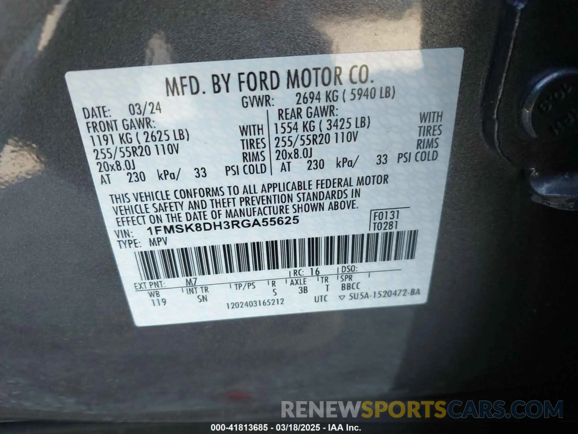 9 Photograph of a damaged car 1FMSK8DH3RGA55625 FORD EXPLORER 2024