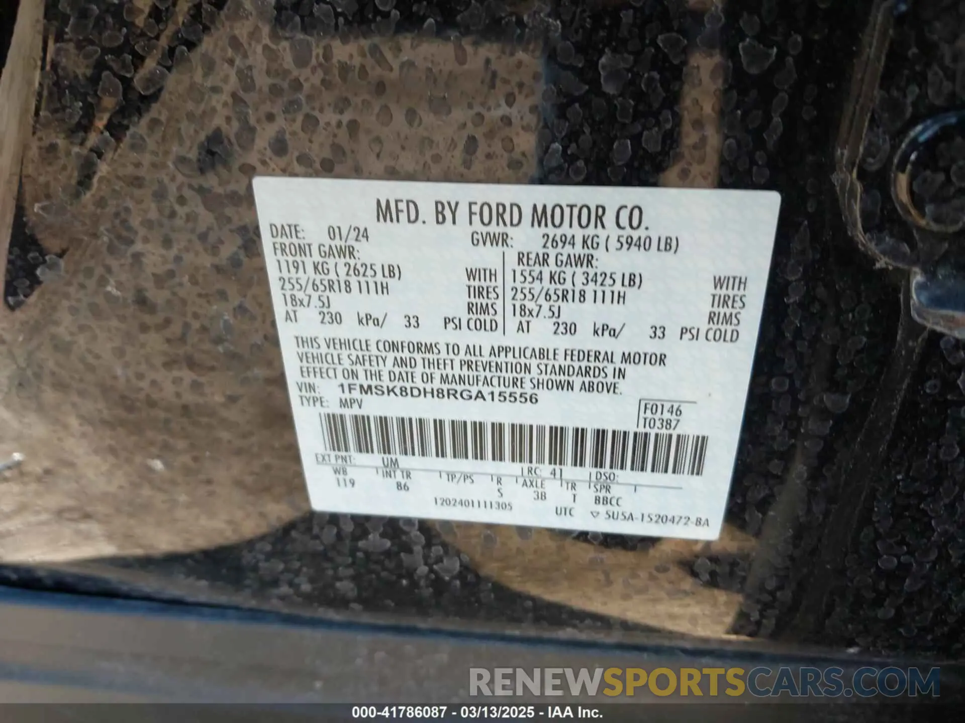 9 Photograph of a damaged car 1FMSK8DH8RGA15556 FORD EXPLORER 2024
