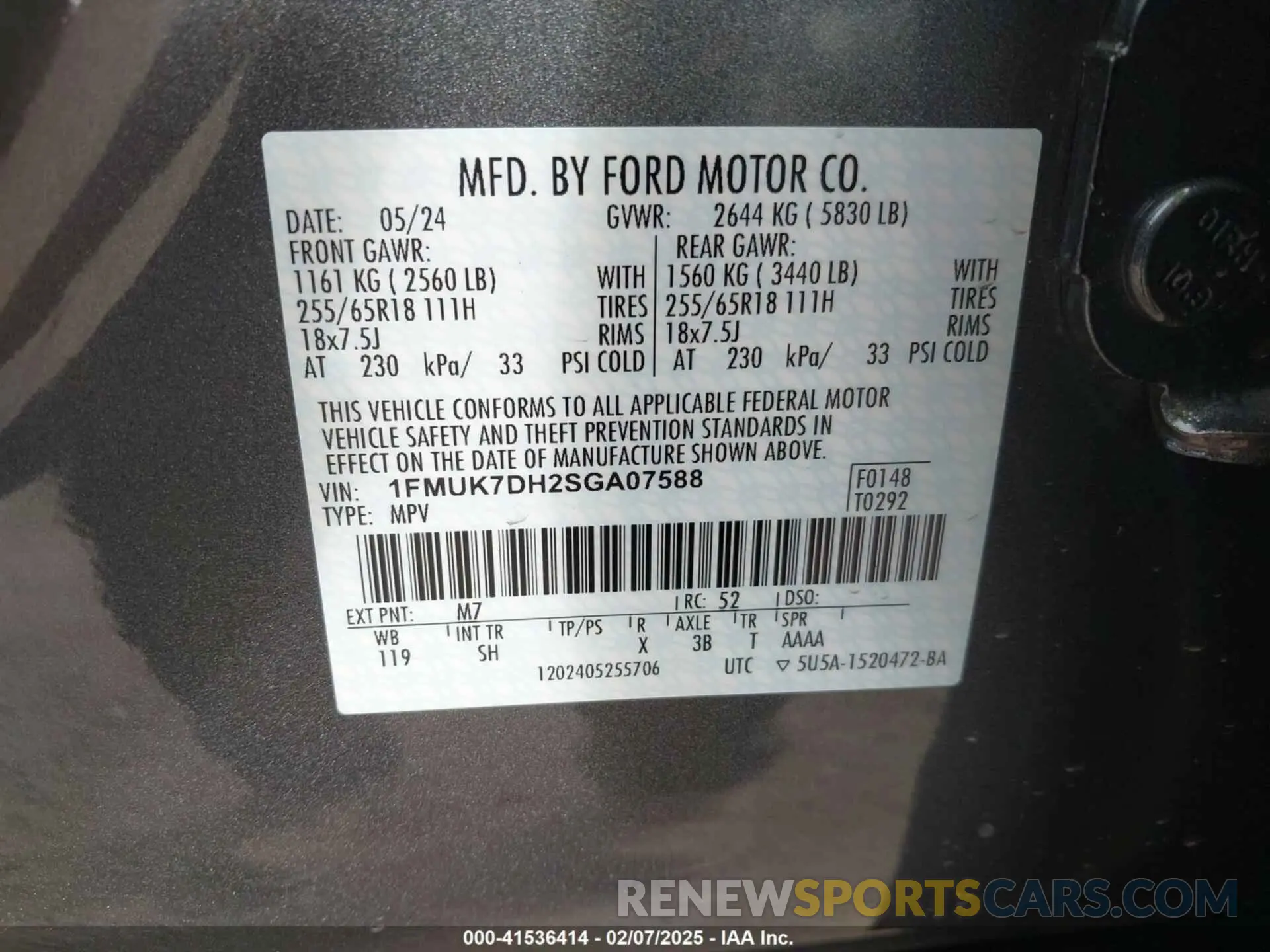 9 Photograph of a damaged car 1FMUK7DH2SGA07588 FORD EXPLORER 2025