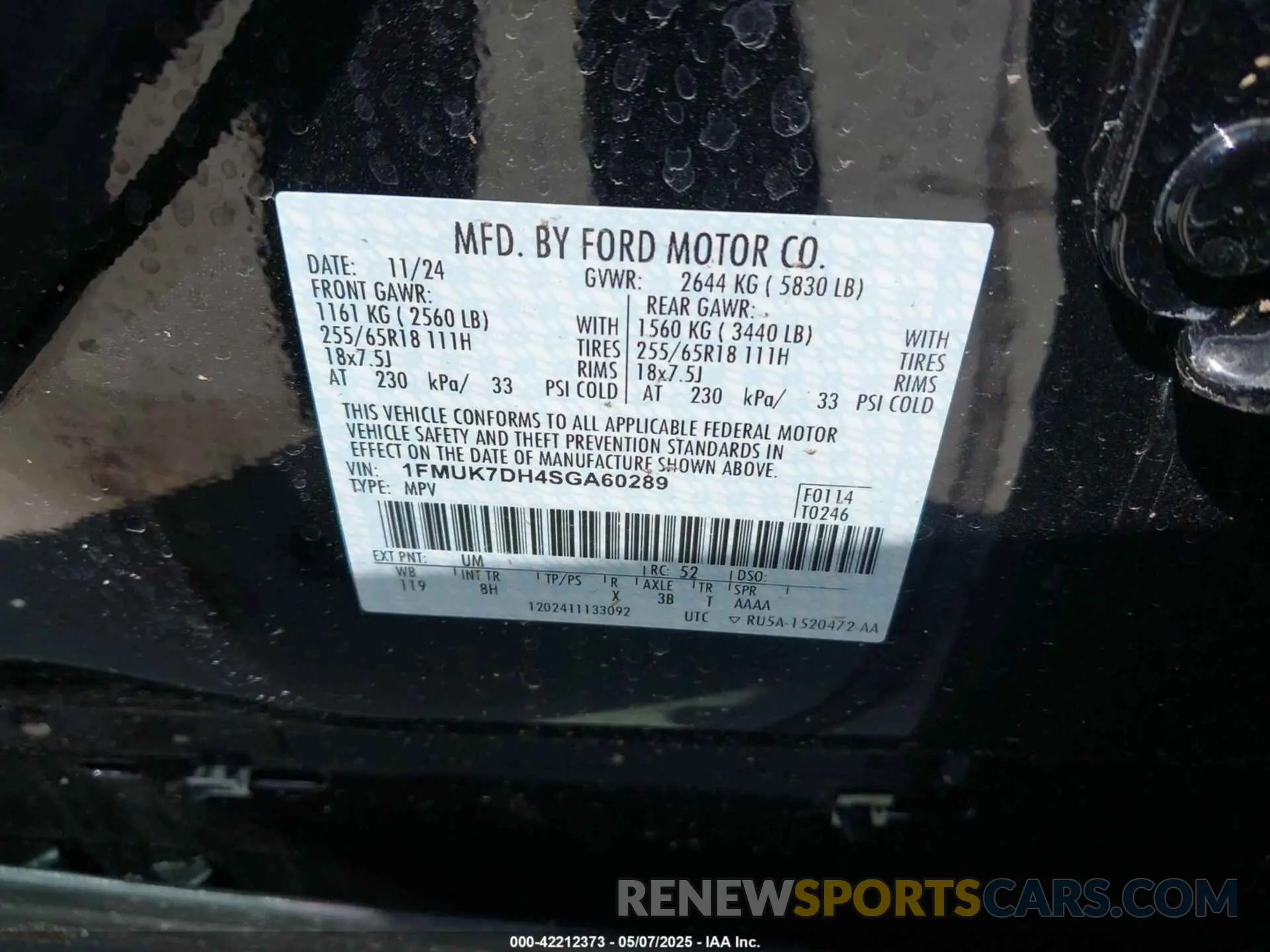9 Photograph of a damaged car 1FMUK7DH4SGA60289 FORD EXPLORER 2025