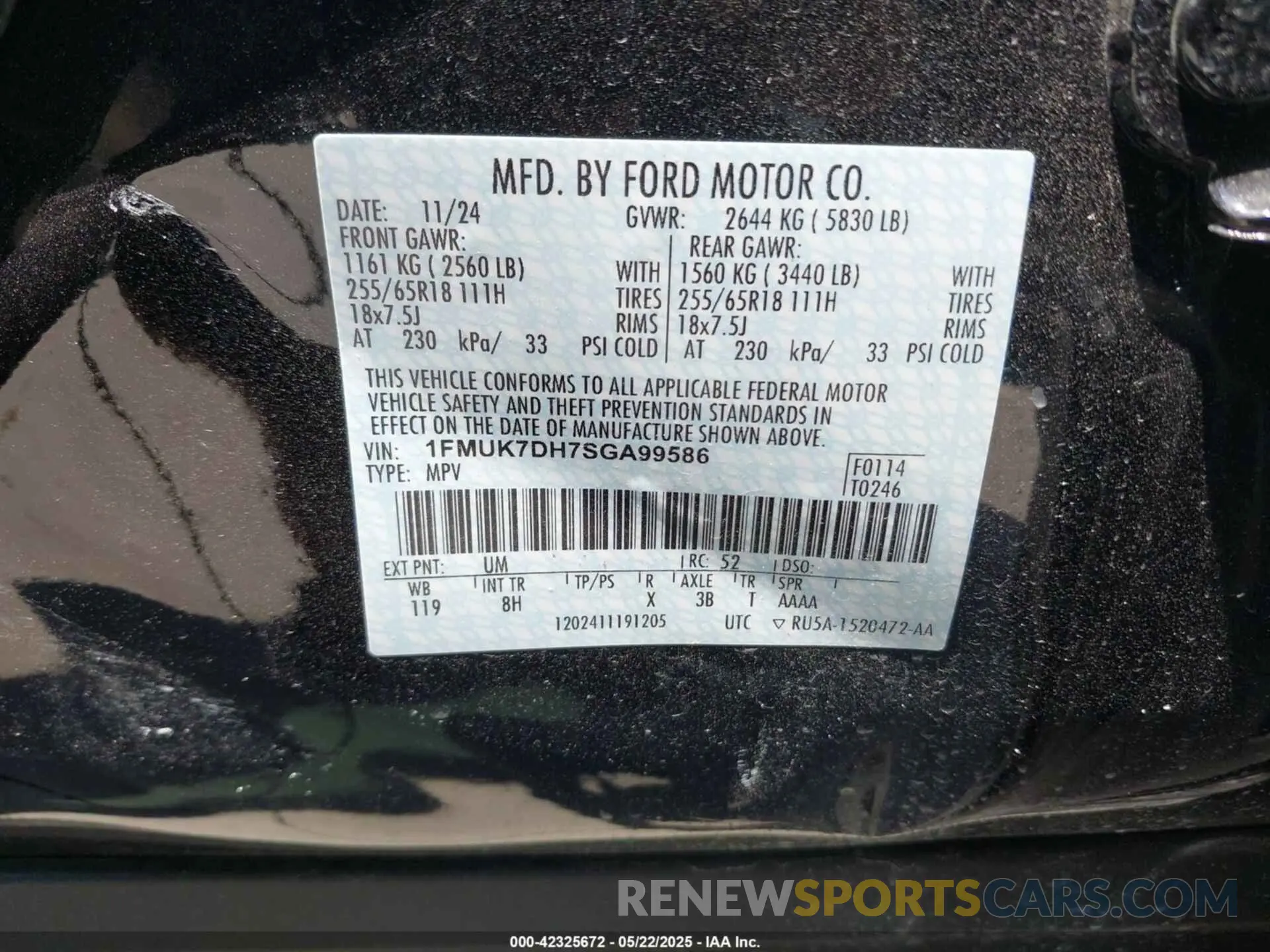 9 Photograph of a damaged car 1FMUK7DH7SGA99586 FORD EXPLORER 2025