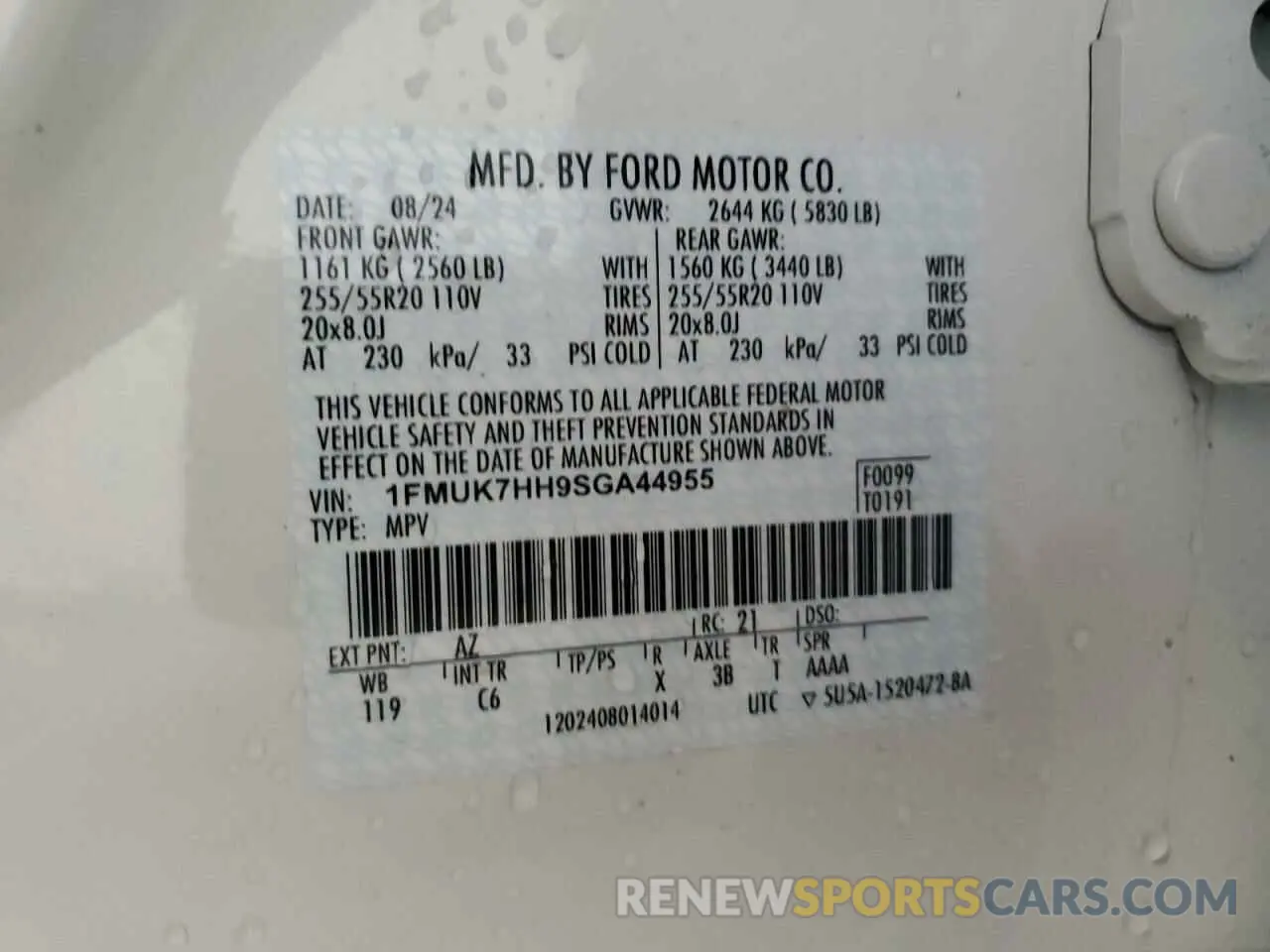 13 Photograph of a damaged car 1FMUK7HH9SGA44955 FORD EXPLORER 2025