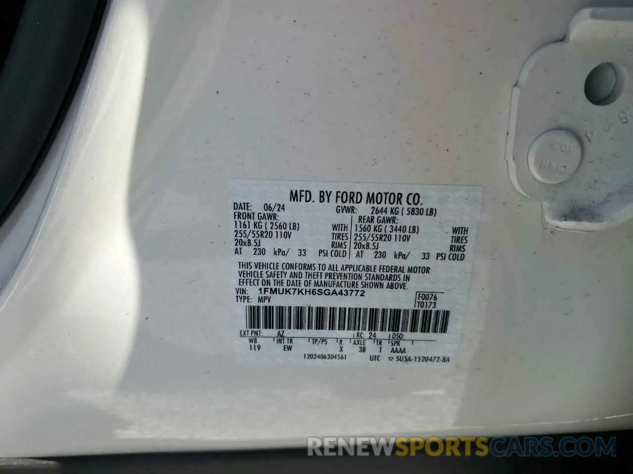14 Photograph of a damaged car 1FMUK7KH6SGA43772 FORD EXPLORER 2025