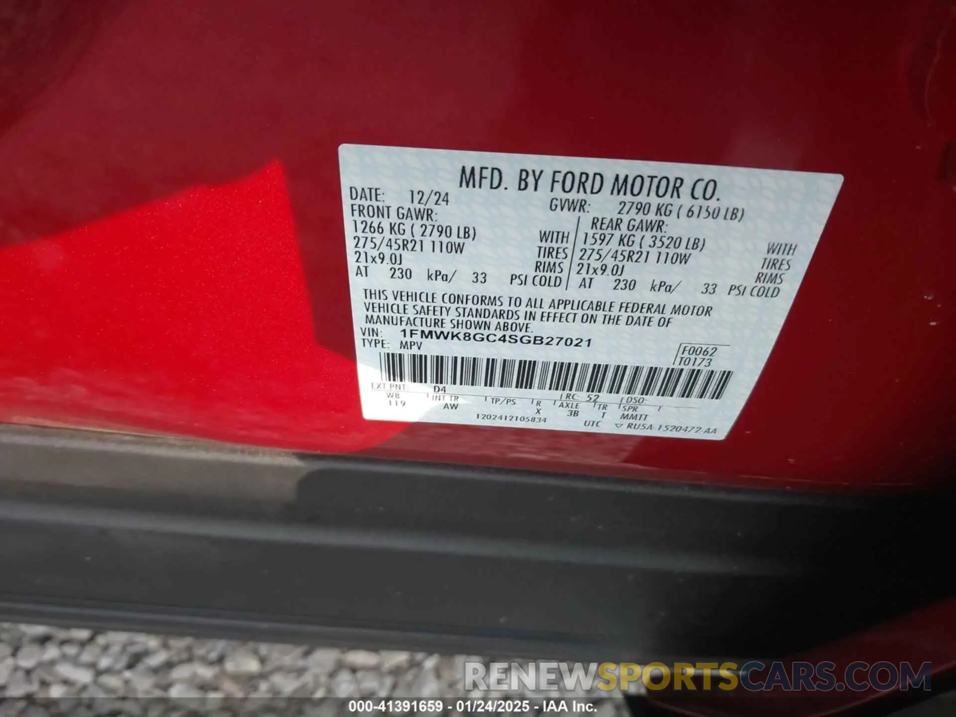 9 Photograph of a damaged car 1FMWK8GC4SGB27021 FORD EXPLORER 2025