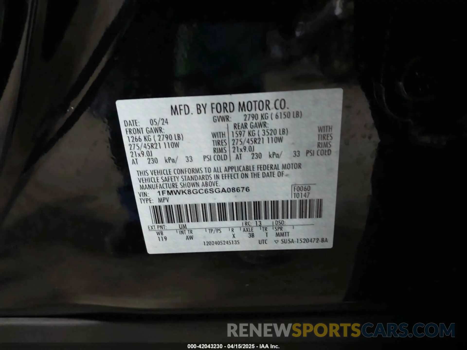 9 Photograph of a damaged car 1FMWK8GC6SGA08676 FORD EXPLORER 2025