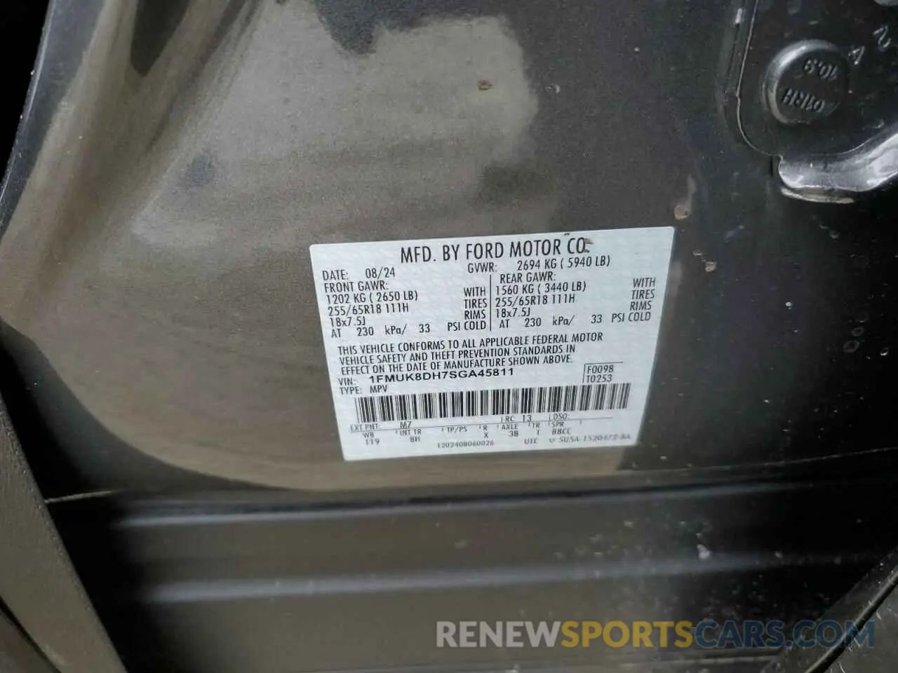 13 Photograph of a damaged car 1FMUK8DH7SGA45811 FORD EXPLORER A 2025