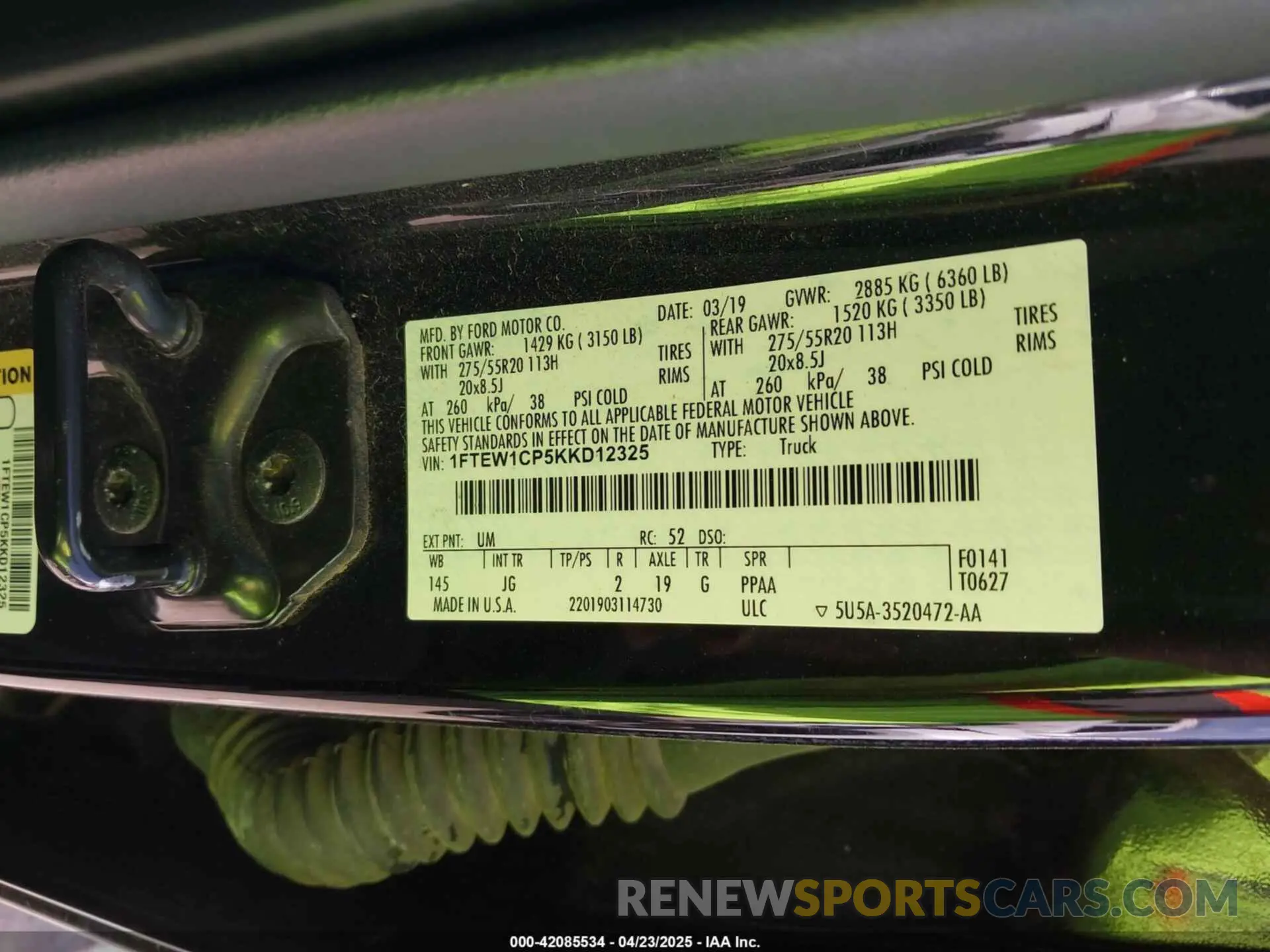 9 Photograph of a damaged car 1FTEW1CP5KKD12325 FORD F-150 2019
