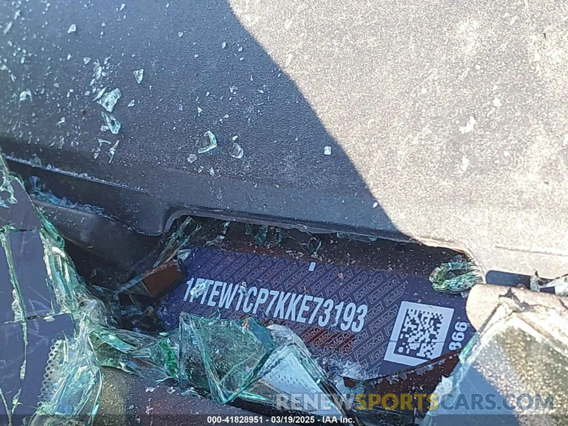 9 Photograph of a damaged car 1FTEW1CP7KKE73193 FORD F-150 2019