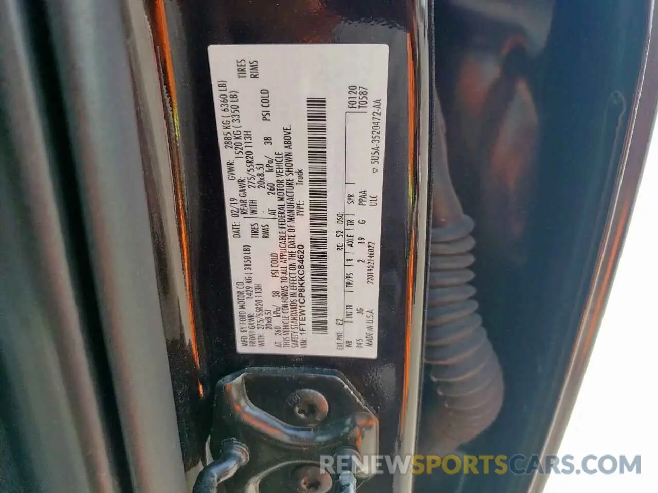 14 Photograph of a damaged car 1FTEW1CP8KKC84620 FORD F-150 2019