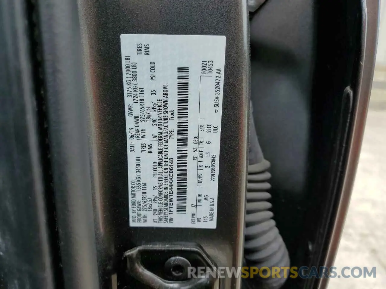 12 Photograph of a damaged car 1FTEW1E44KKE06148 FORD F-150 2019