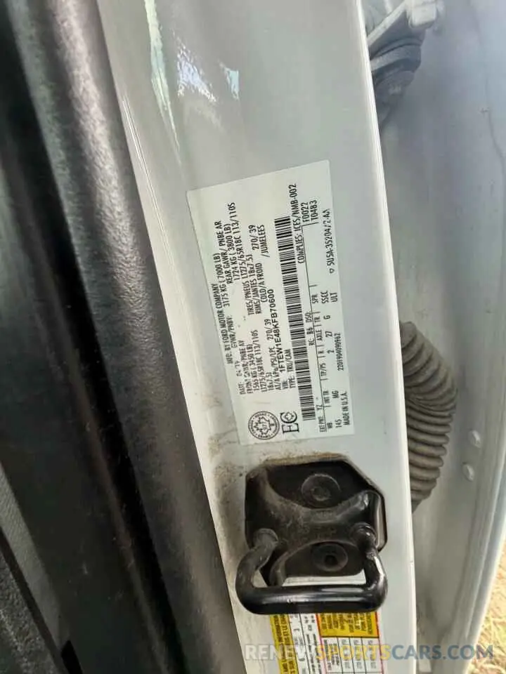 9 Photograph of a damaged car 1FTEW1E48KFB70600 FORD F-150 2019