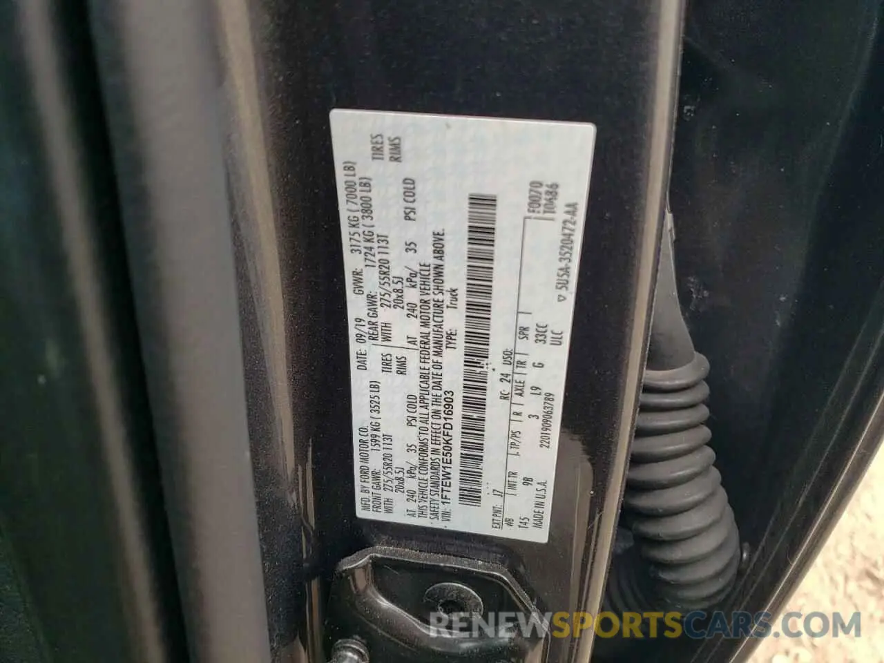 14 Photograph of a damaged car 1FTEW1E50KFD16903 FORD F-150 2019