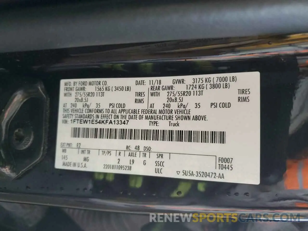 12 Photograph of a damaged car 1FTEW1E54KFA13347 FORD F-150 2019