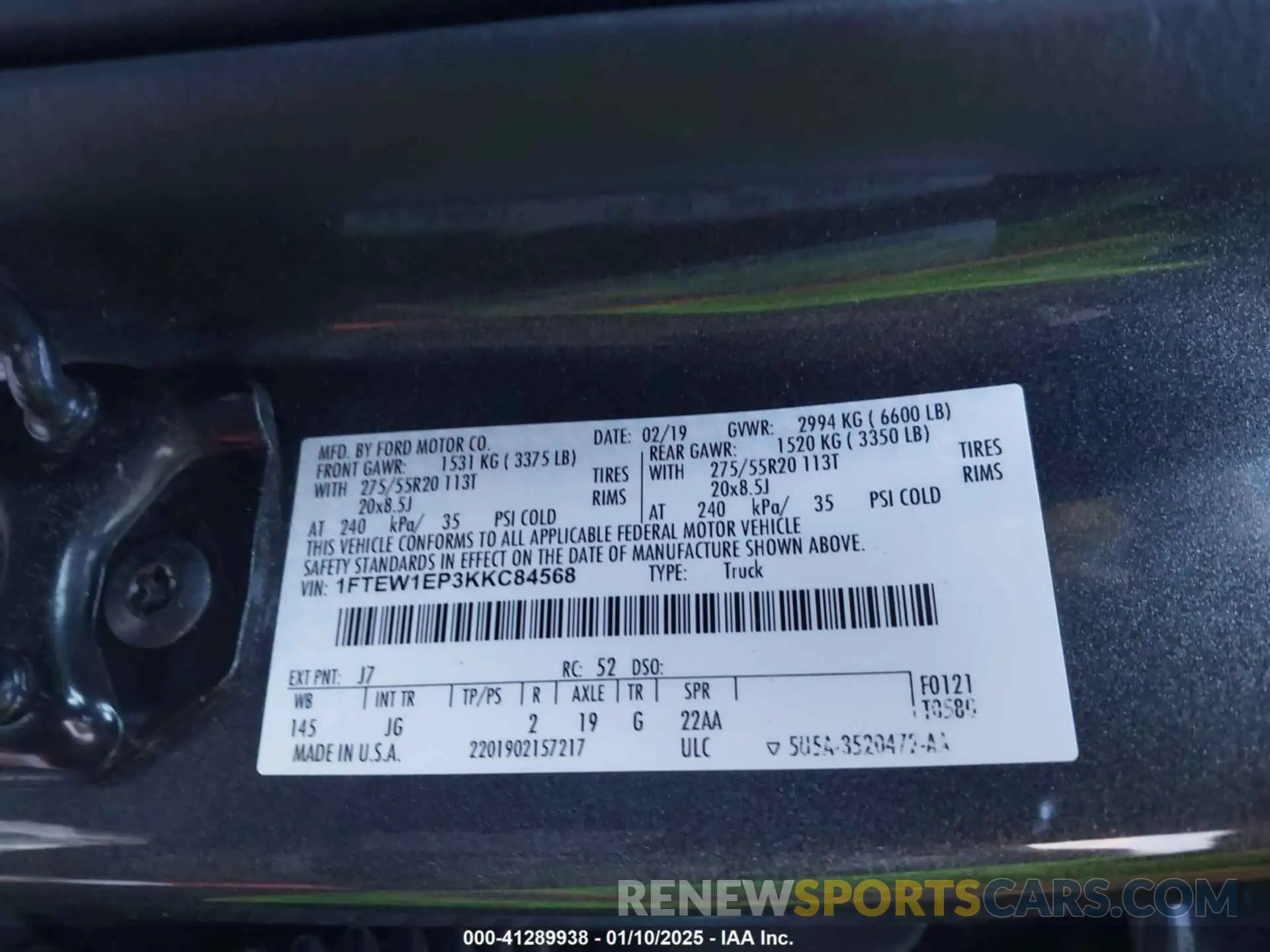 9 Photograph of a damaged car 1FTEW1EP3KKC84568 FORD F-150 2019