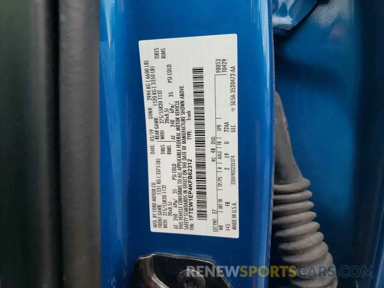 12 Photograph of a damaged car 1FTEW1EP4KFB62312 FORD F-150 2019