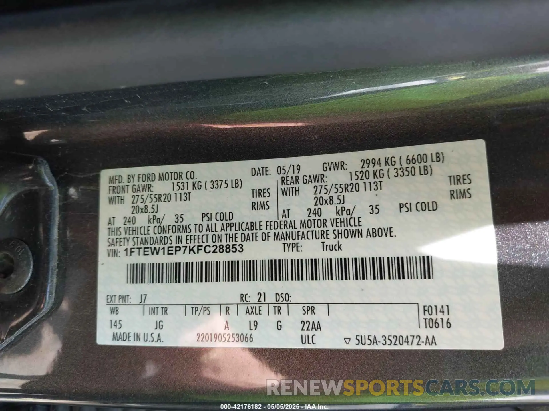 9 Photograph of a damaged car 1FTEW1EP7KFC28853 FORD F-150 2019