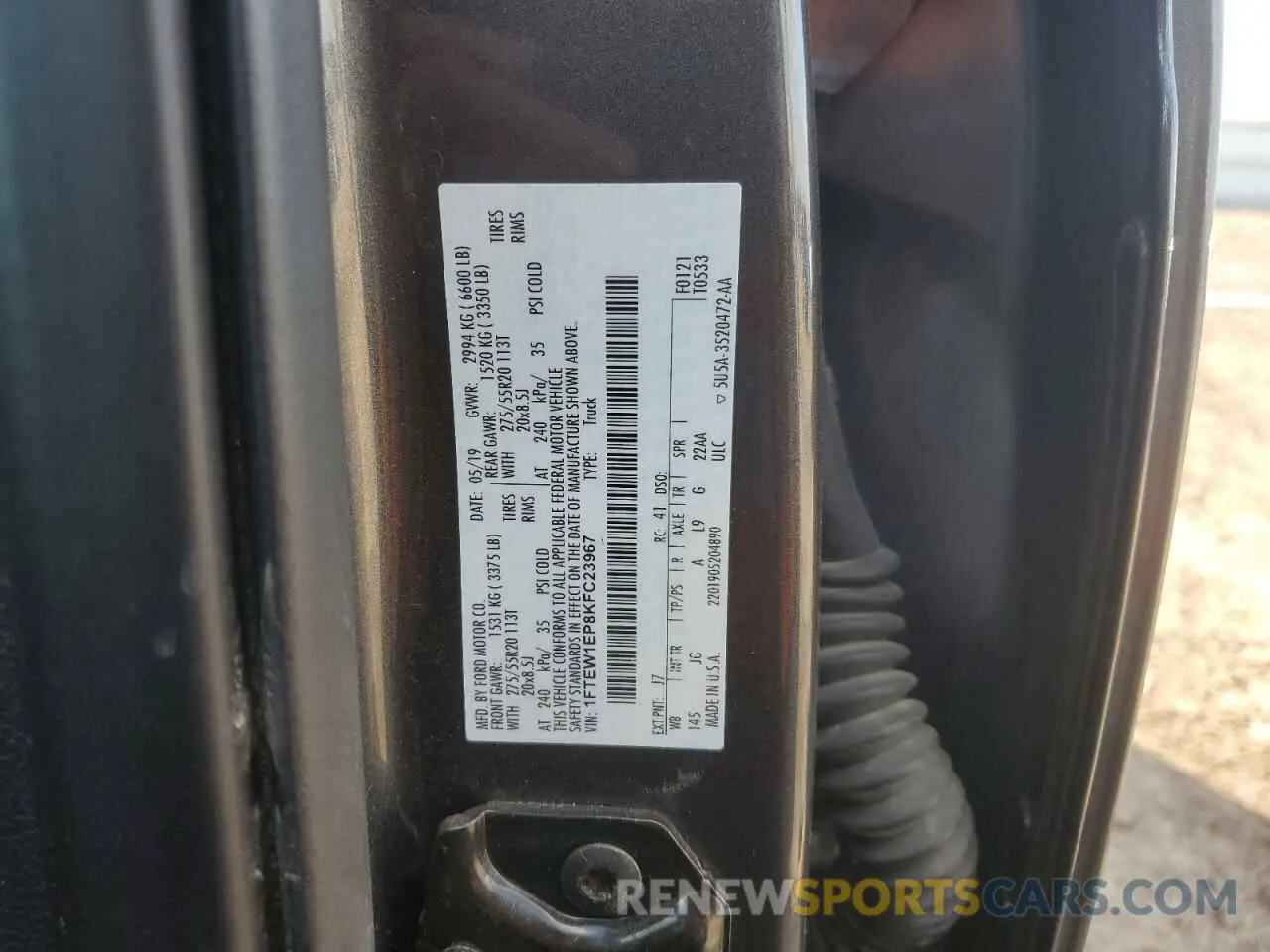14 Photograph of a damaged car 1FTEW1EP8KFC23967 FORD F-150 2019